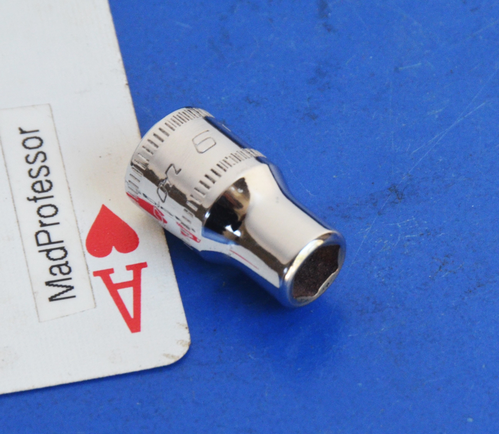 Snap-on 1/4″ drive Metric 6mm Shallow 6-point Chrome Socket wrench Like NEW 1990