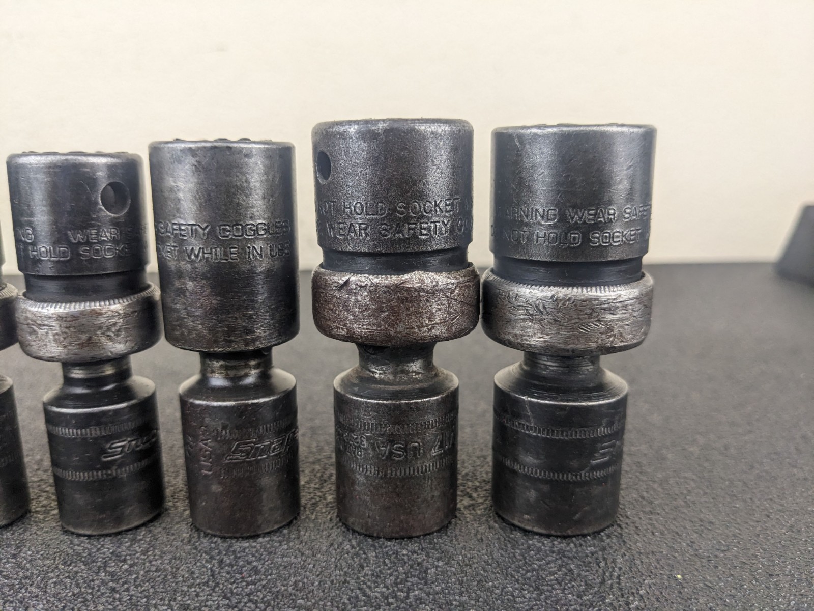 #bl432 Snap On Tools IPLM 1/2” Impact Swivel Socket Set 12,13,14,15,17,18mm