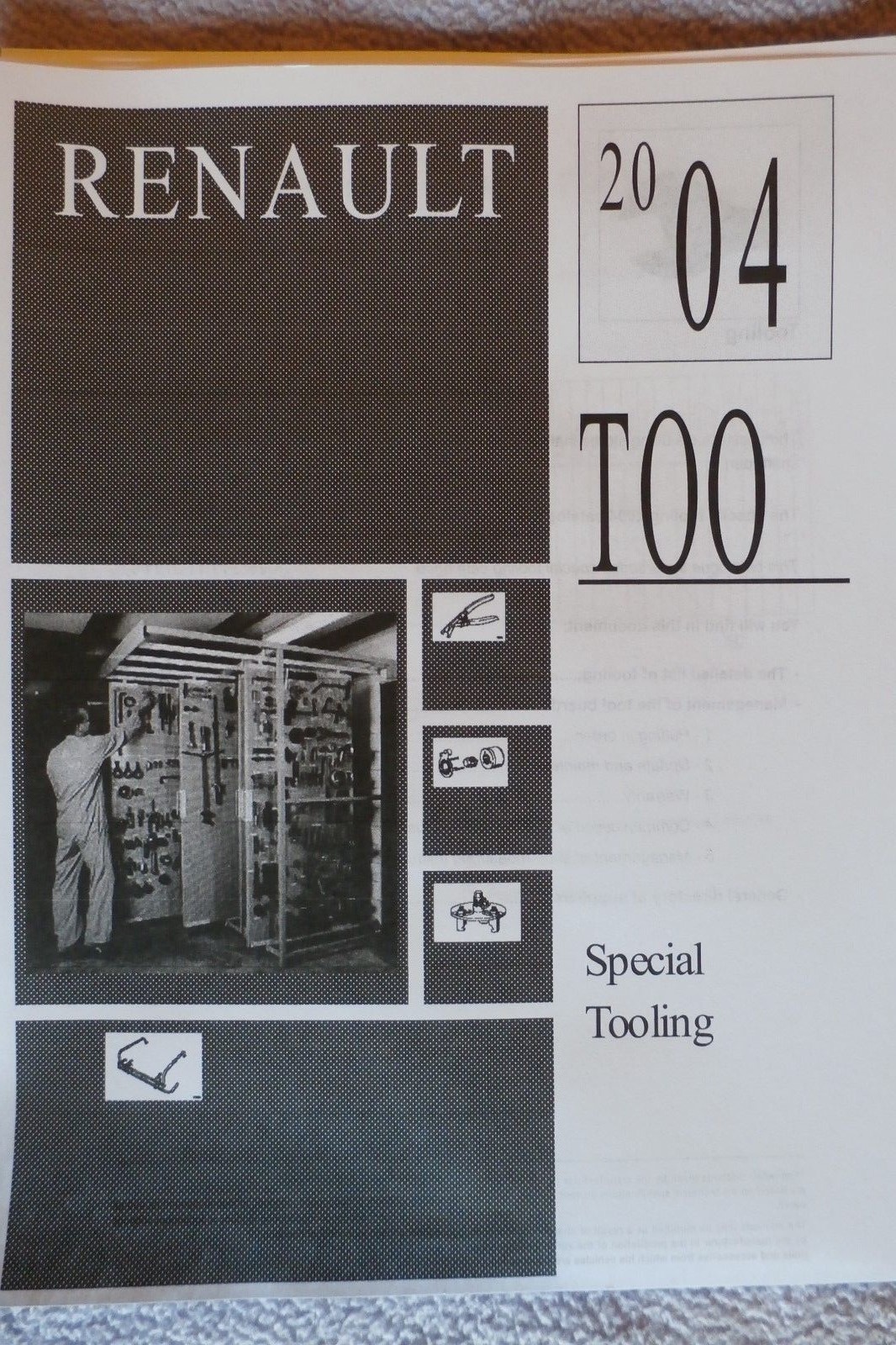 2004 Renault Special Tool Catalog With Model Applications, 96 Pgs Free US Ship <