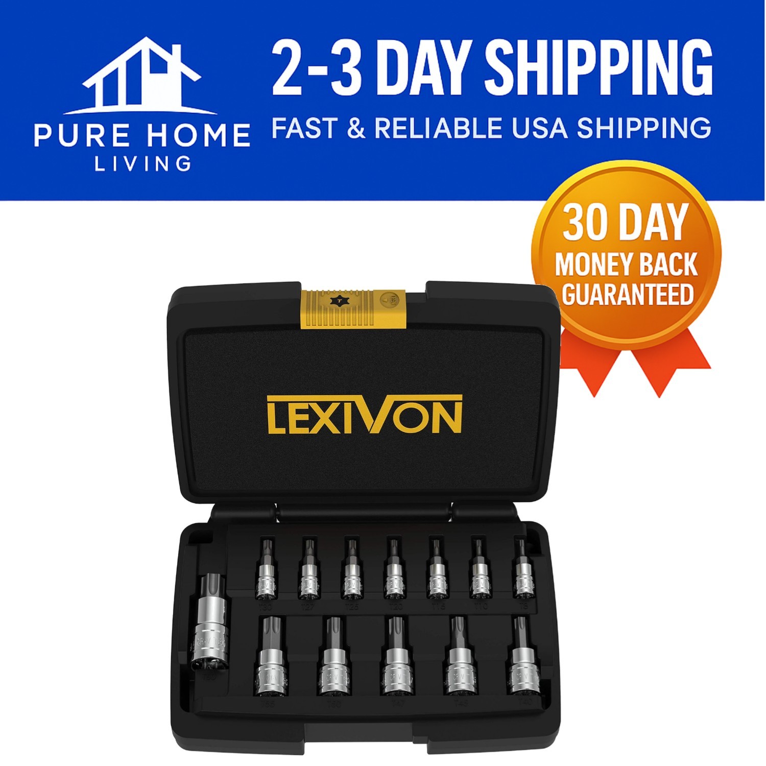 Precision Crafted 13-Piece Torx Set | S2 Alloy, Chrome Finish | Enhanced Storage