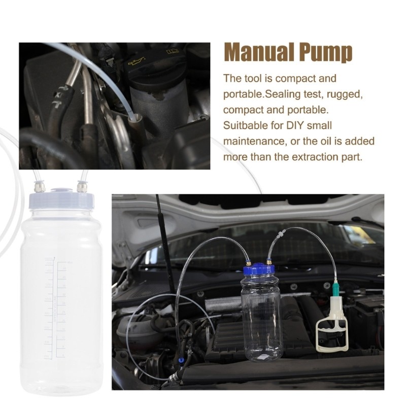 2L Automotive Engine Oil Extractor Pump Hand Powered Oil Pump For DIY Mechanics