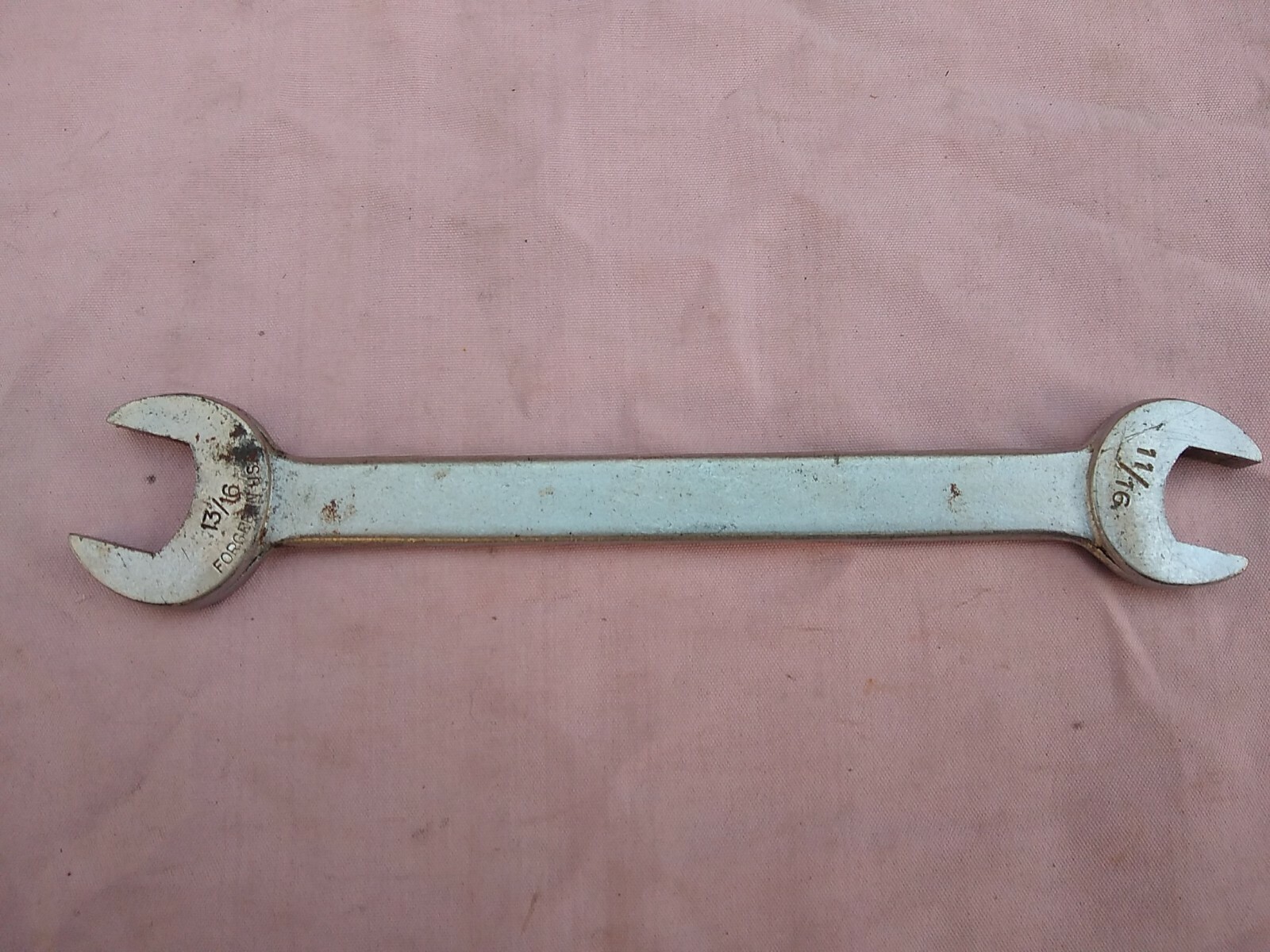 Vintage Indestro Super Brand 11/16 x 13/16 Open End Wrench 1029C