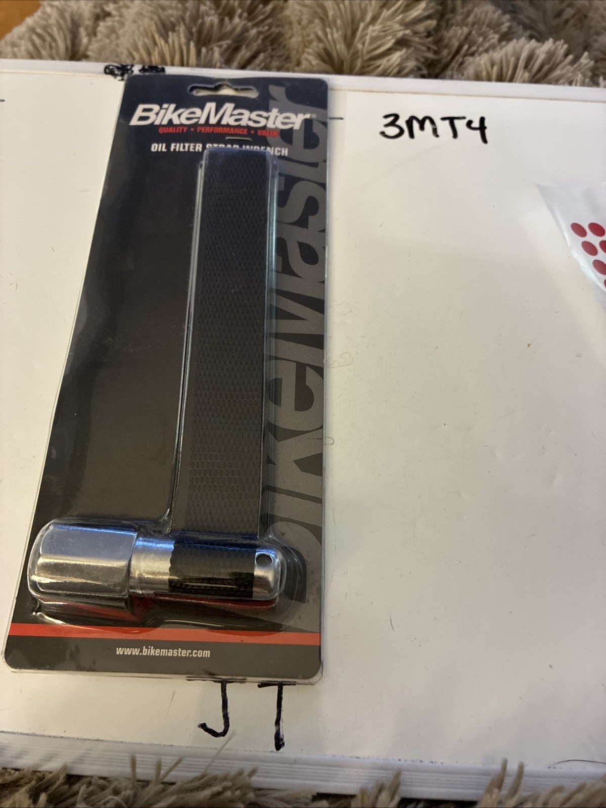 (1) BikeMaster 1/2 Inch Oil Filter Strap Wrench – Adjustable, Non-Slip Nos Oem