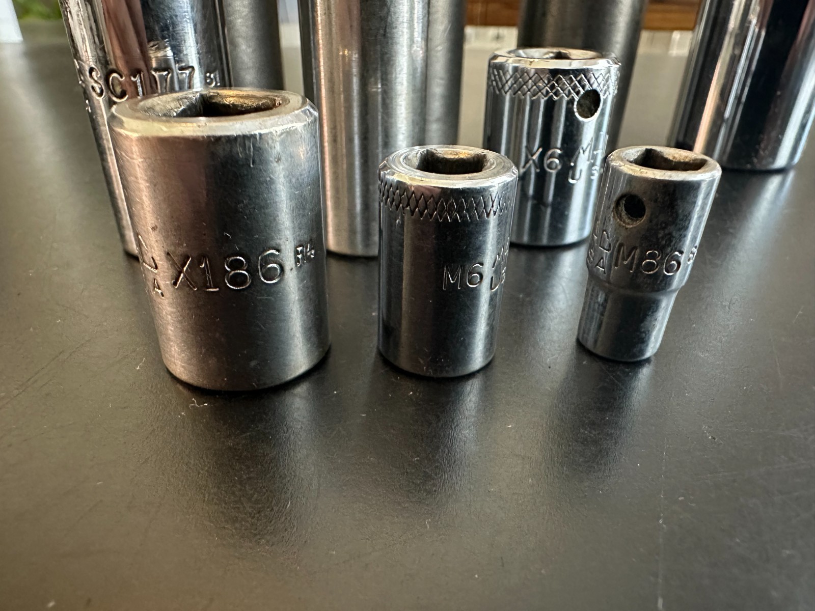 MAC Tools 3x 1/2″ Deep Impact Sockets 6 Point & 3/8″ & 1/4″ Drives LOT of 10