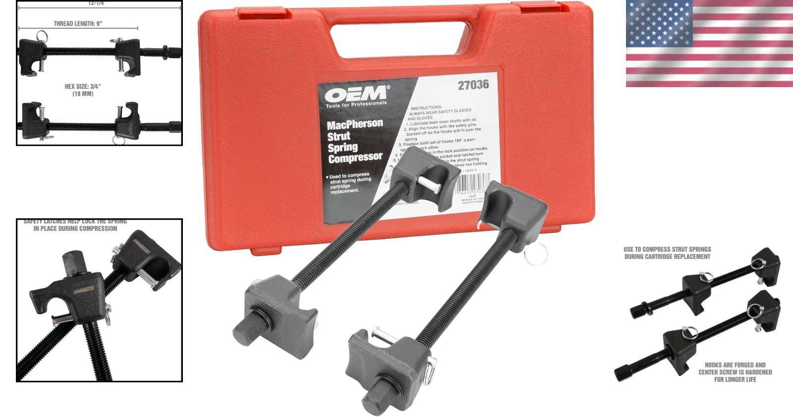 Red Storage Case – MacPherson Strut Spring Compressor