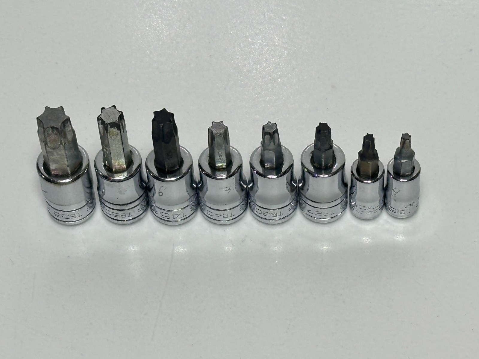 🇺🇸 Snap-on Tools USA 8pc Torx Socket Set, T15-T55 w/ 6 TB Heavy Duty Removal