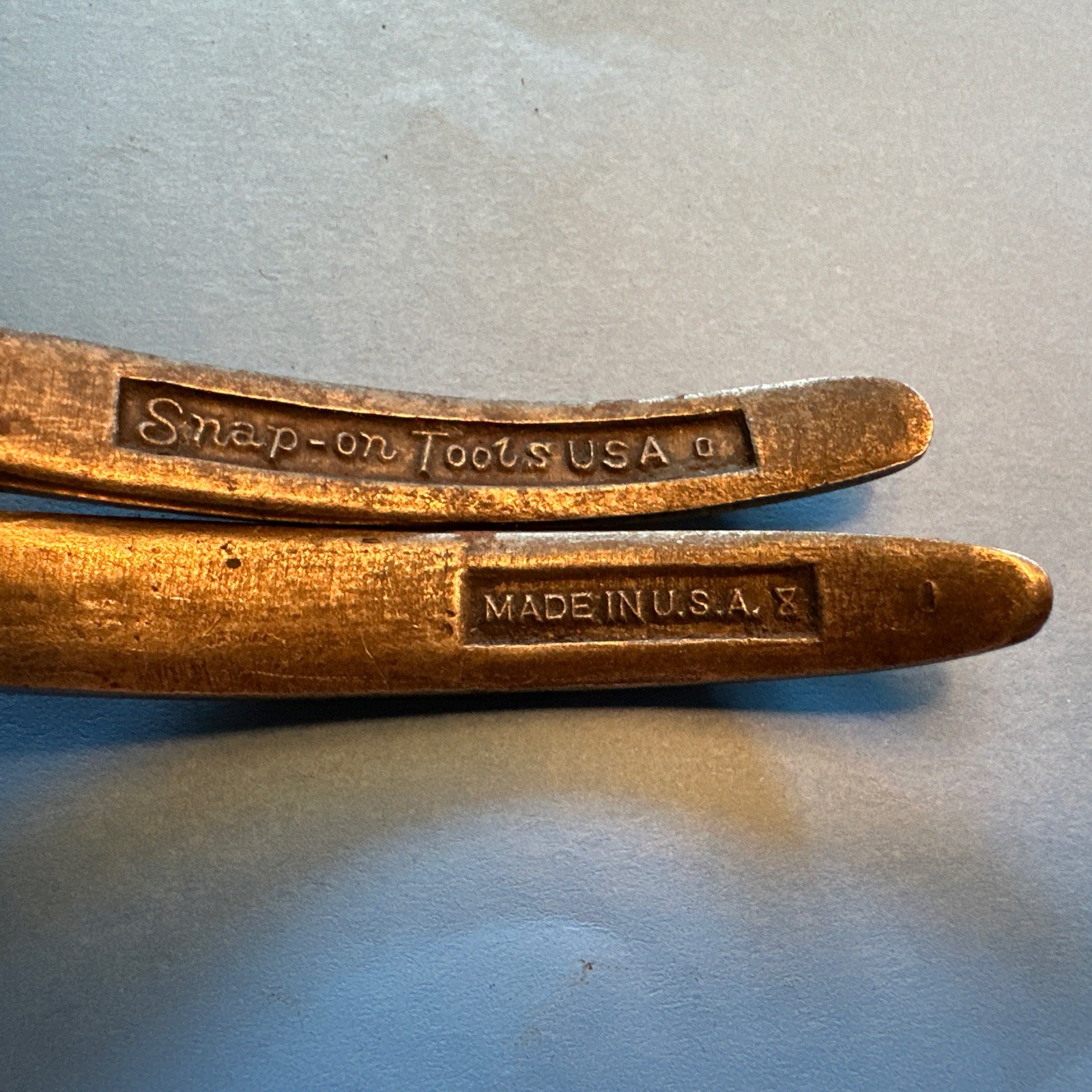 Pair Vintage Snap On Vacuum Grip #386 Diagonal Cutter & No 96 Needle Nose Pliers