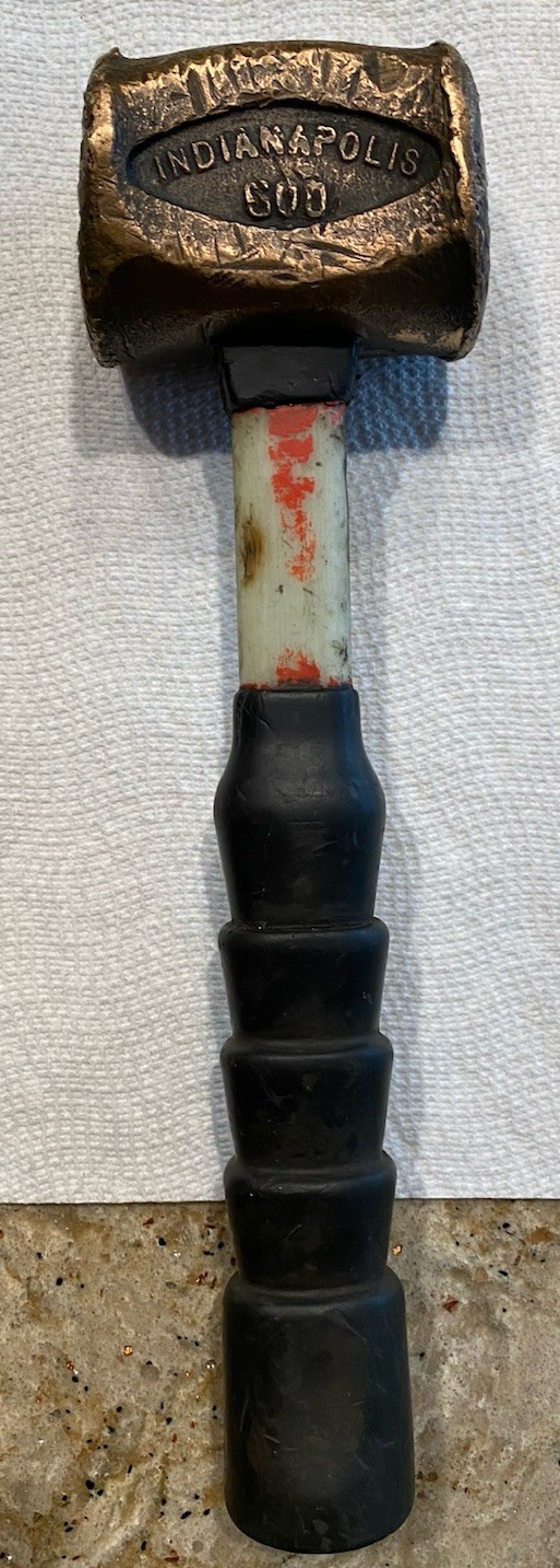 Proto 1431 Indianapolis 500 Brass Knockoff KO Non Sparking Sledge Hammer 3-3/4