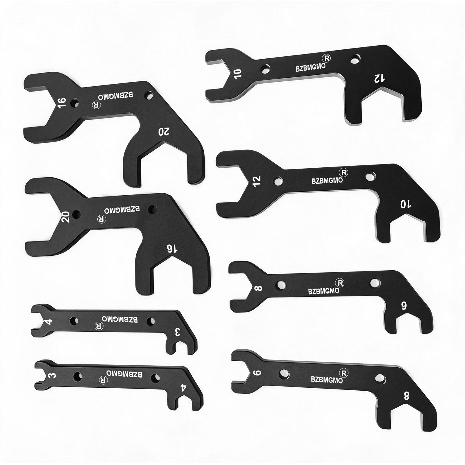 BZBMGMO AN Aluminum AN Fitting Wrench Set (AN3/AN4/AN6/AN8/AN10/AN12/AN16/AN20)