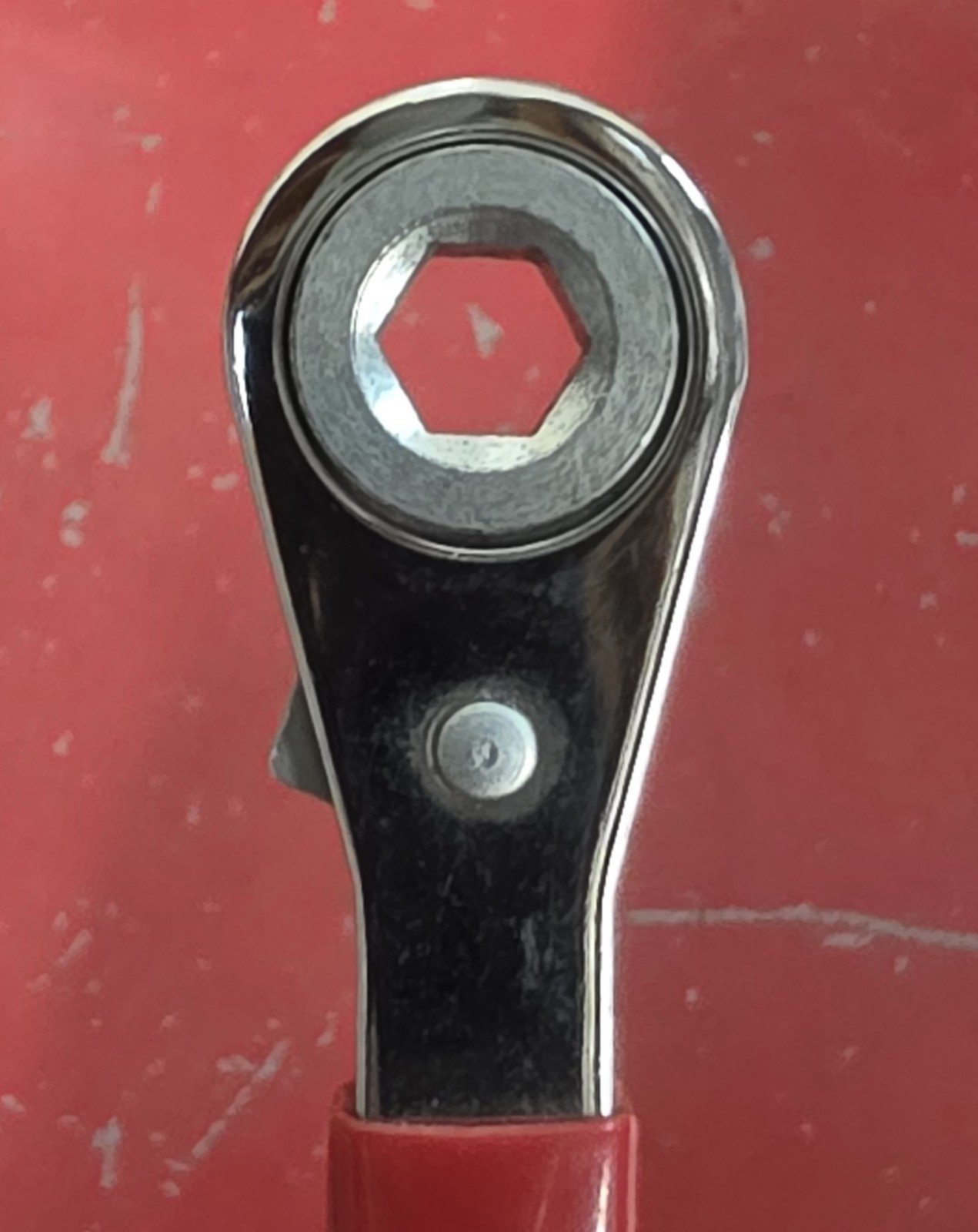 Blue Point YA249 5/16″ Battery Terminal Reversible Ratcheting Wrench 6pt Red