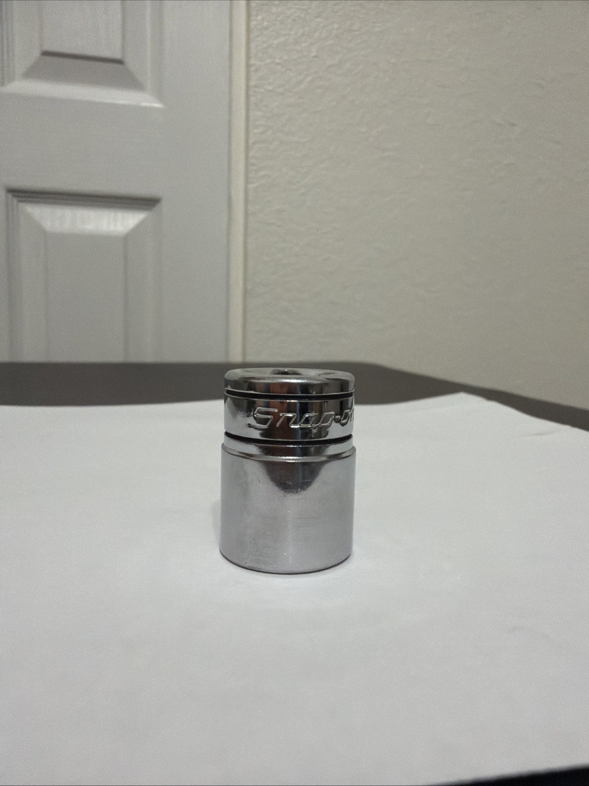 Snap On Tools FS201 3/8 Dr 6Pt SAE 5/8 Flank Dr Shallow Chrome Socket USA