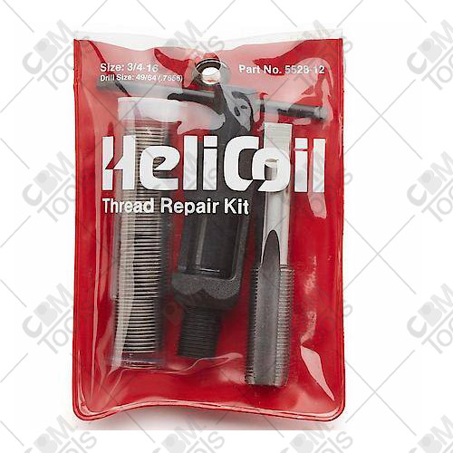 HeliCoil 552802 3/4-16 Inch Coarse Thread Repair Kit with Inserts and Tools