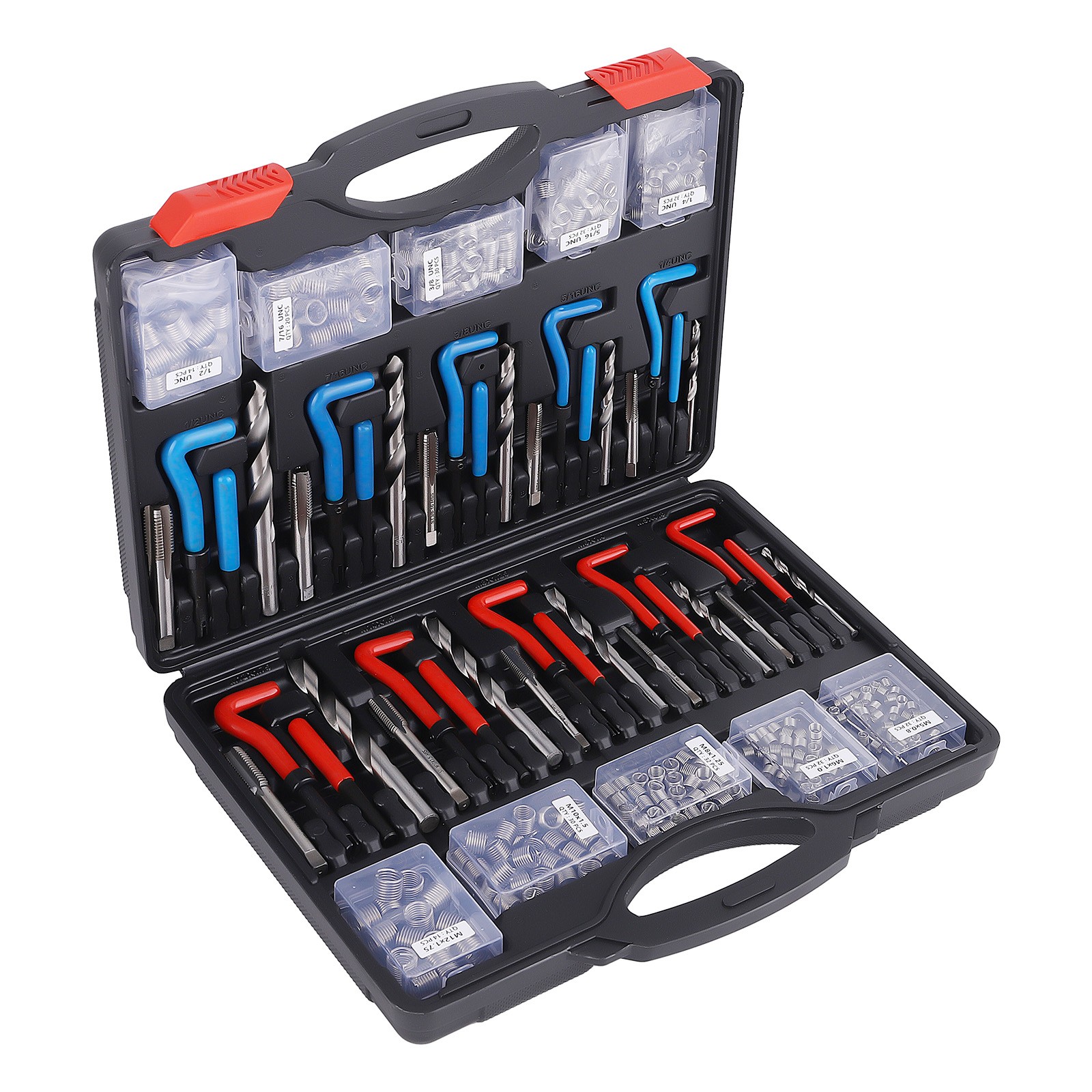 Helicoil Thread Repair Kit Inserts Breaking Pin Tools Screw Taps Drill Bits