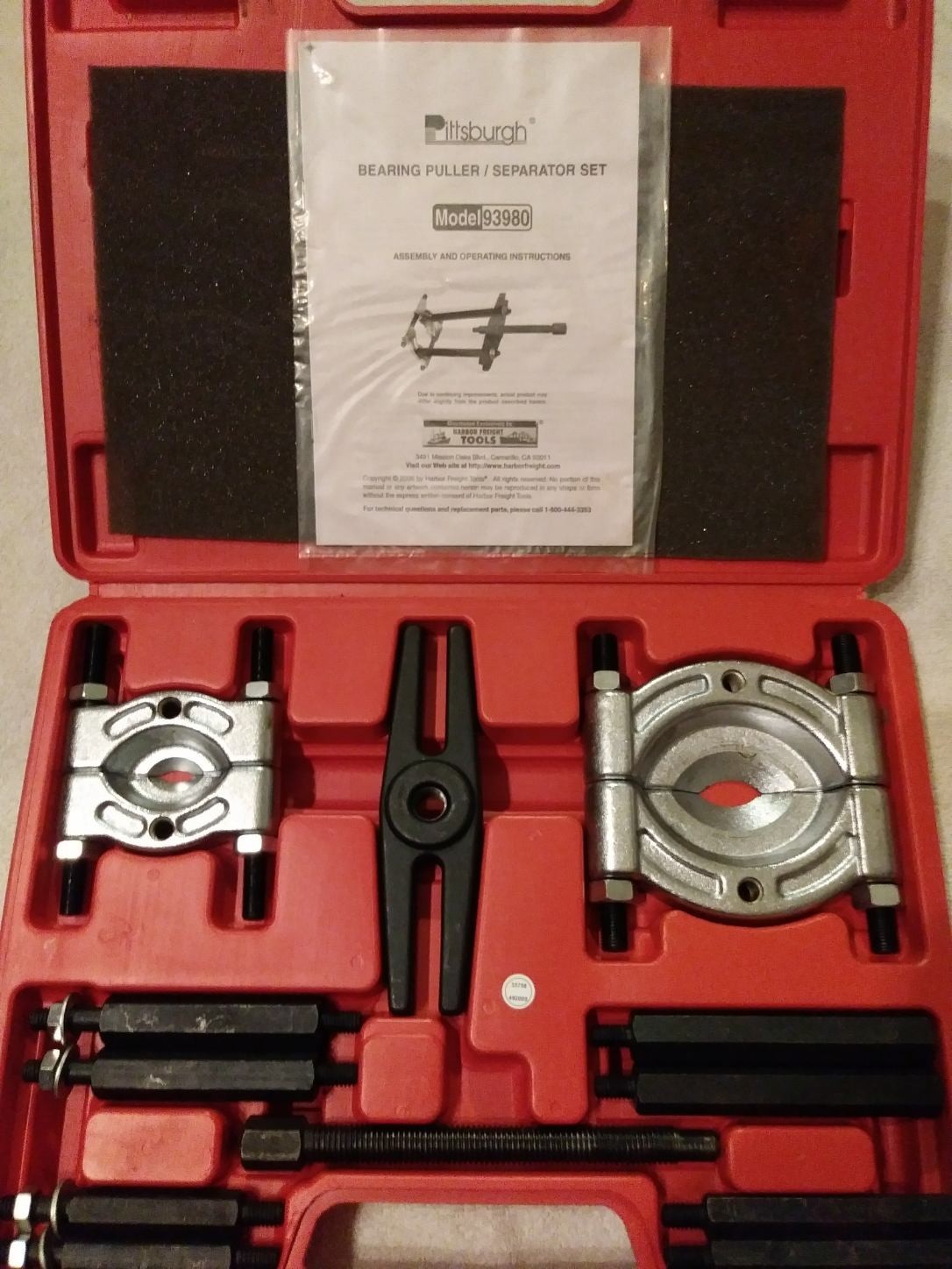 PITTSBURG BEARING PULLER SEPERATOR SET BRAND NEW