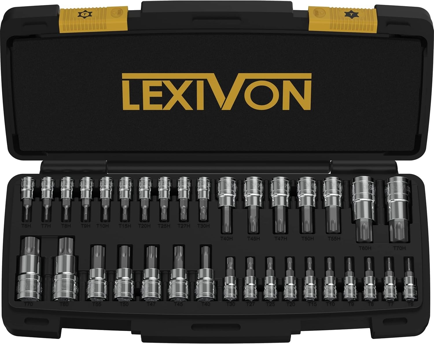 Durable Master Torx Bit Socket Set – 34 Pieces S2 Alloy Steel | Polished Finish