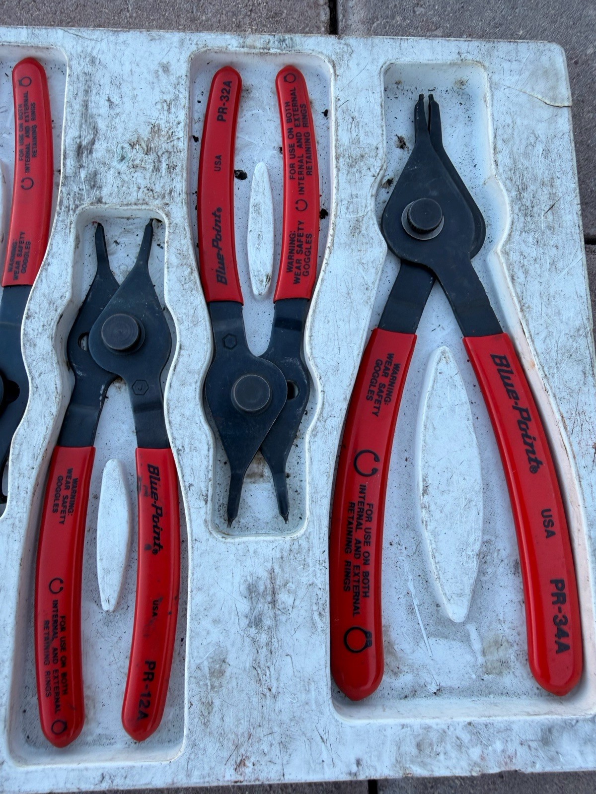 BLUE POINT Snap Ring Plier Set Stripper 5 Piece PR 34A,PR12A,PR32A,PR129A,PR349A