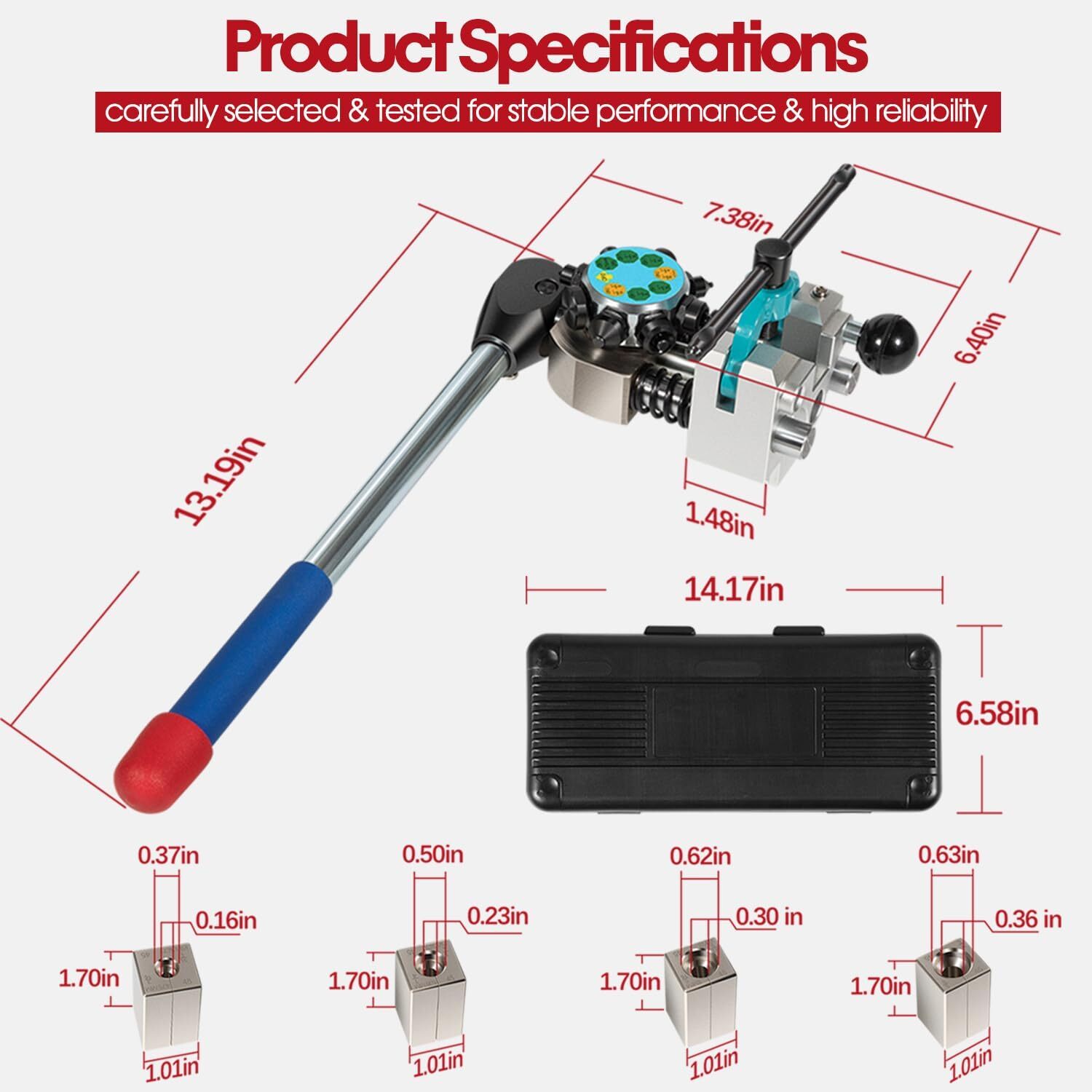Brake Line Flaring Tool Kit 45° Single, Bubble, Double Flare Tool For Hard Line