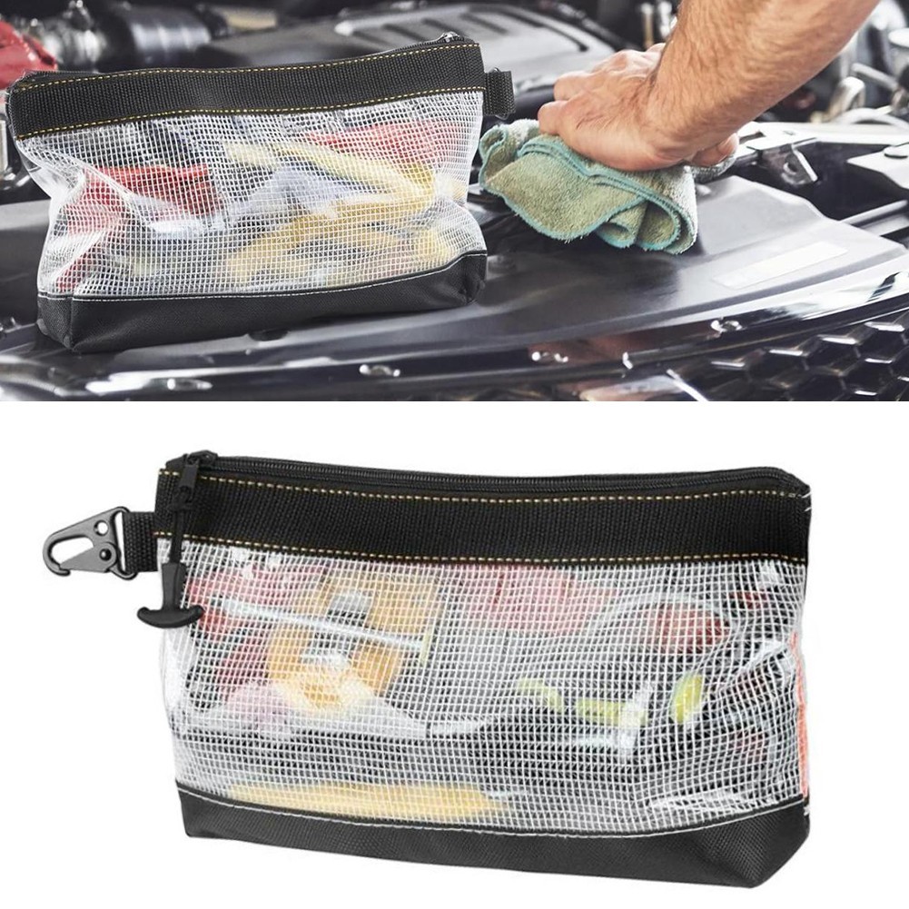 Waterproof Transparent PVC Tool Bag with Multiple Compartments 11.81×6.69 Inch