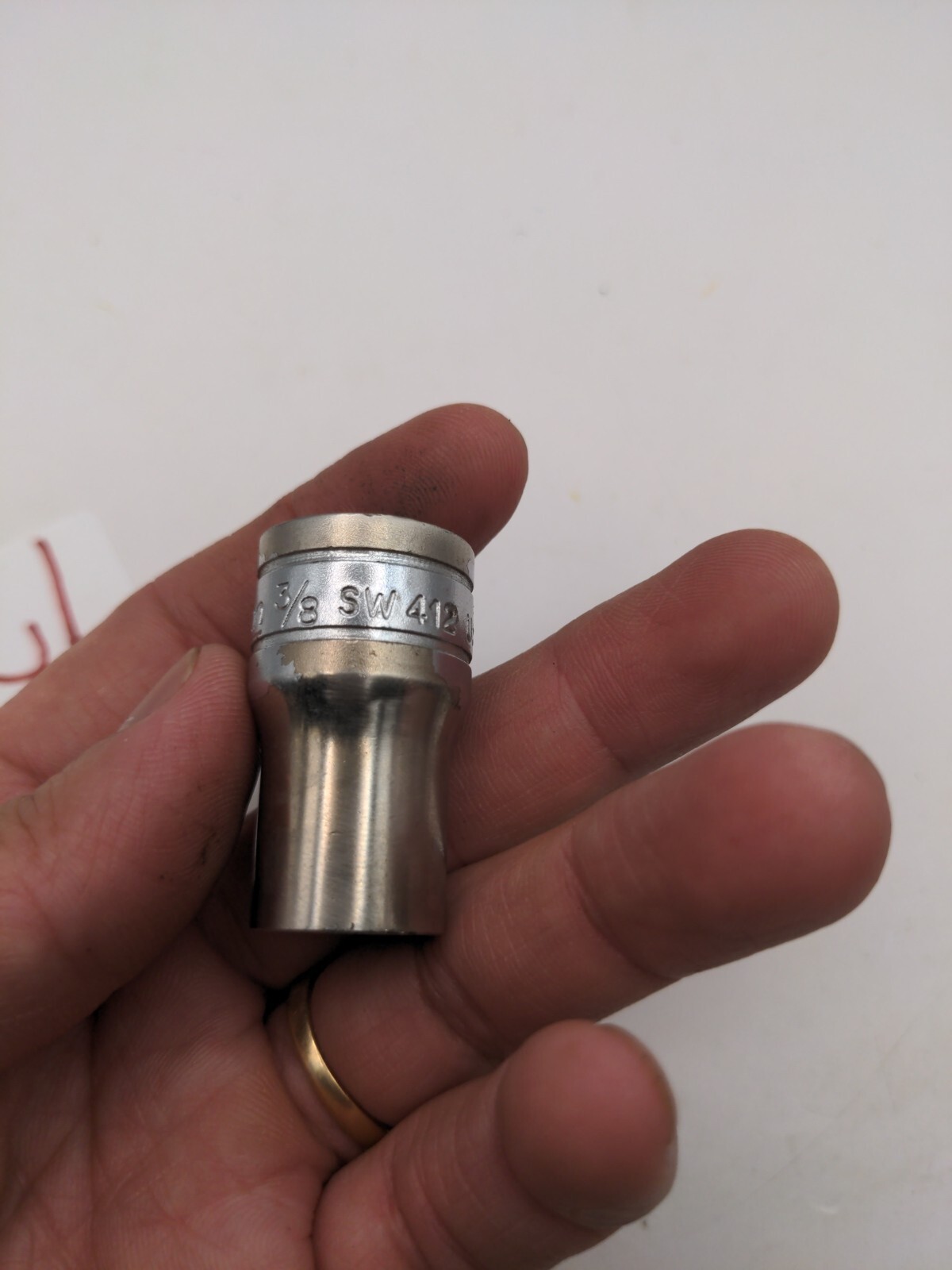 Snap-On Tools 1/2 Drive 3/8” Inch Shallow Chrome 8 Point Socket SAE SW432 USA