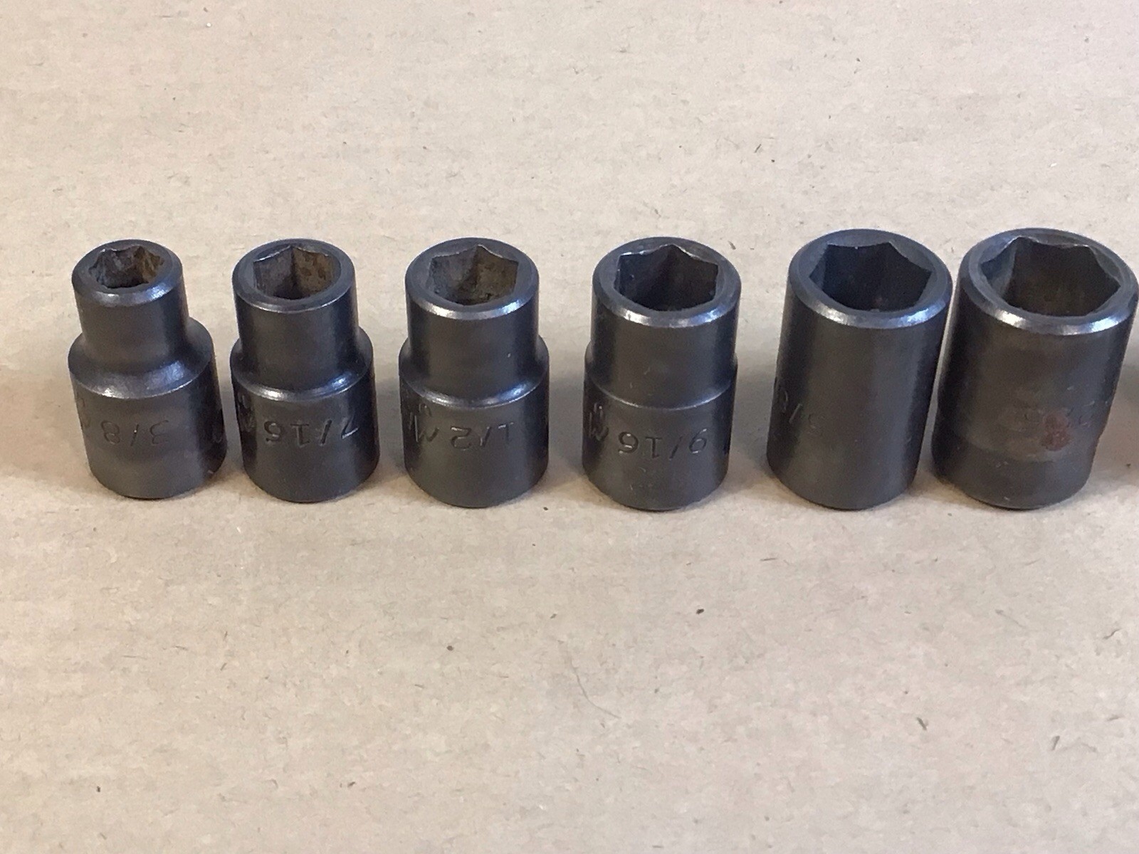 Mac Tools 1/2″ Drive 3/8” To 1” 6PT SAE Shallow Impact Socket Set NO 3/4” SOCKET