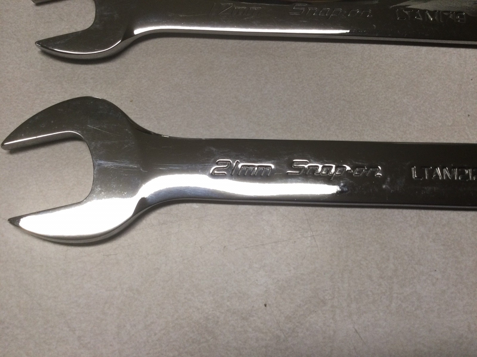 Snap On TOOLS 3 pcs. 1 Money 12-14mm 17-19mm 21-24mm Slimline Open-End Wrench’s