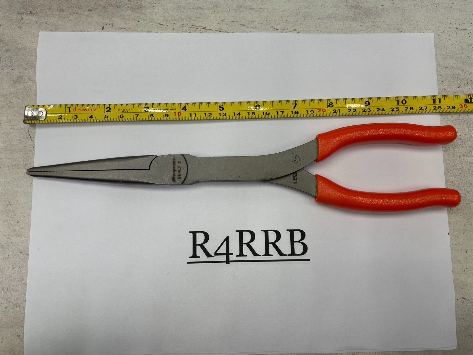 Snap-on Tools NEW 2pc ORANGE Soft Grip Needle Nose Plier Lot Set 911ACF LN47ACF