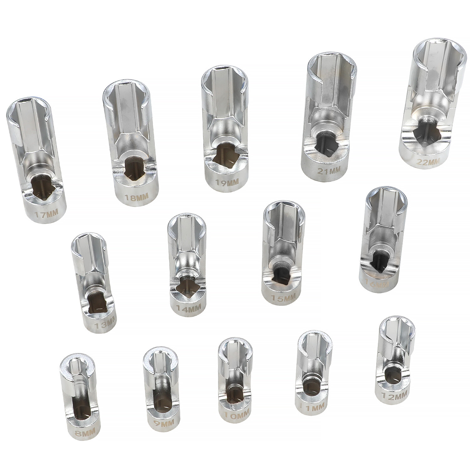 Fuel Line Socket Wrench Set 14PCS Strut Nut Socket, 8-22mm Diesel Injector