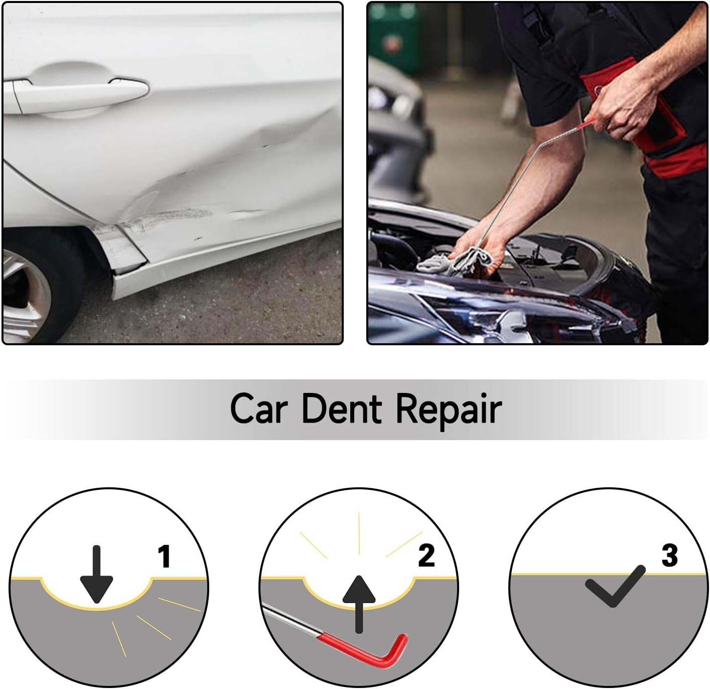 Car Tool Kit Roadside Emergency With Long Reach Grabber Air Wedge Bag Pump 14pcs