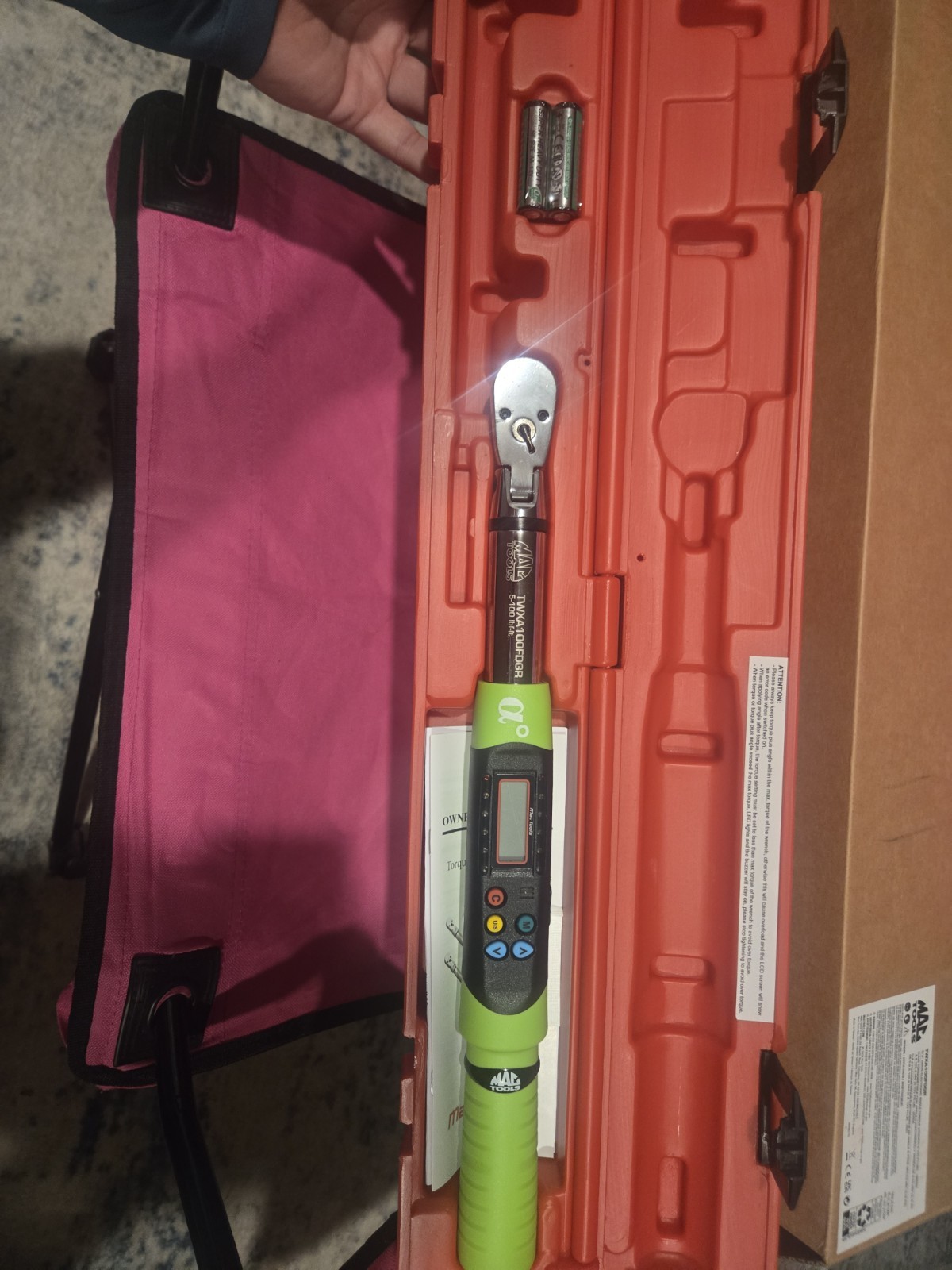 Mac Tools Digital Torque Wrench 3/8 Drive TWXA100FDGR. Brand NEW NEVER USED.