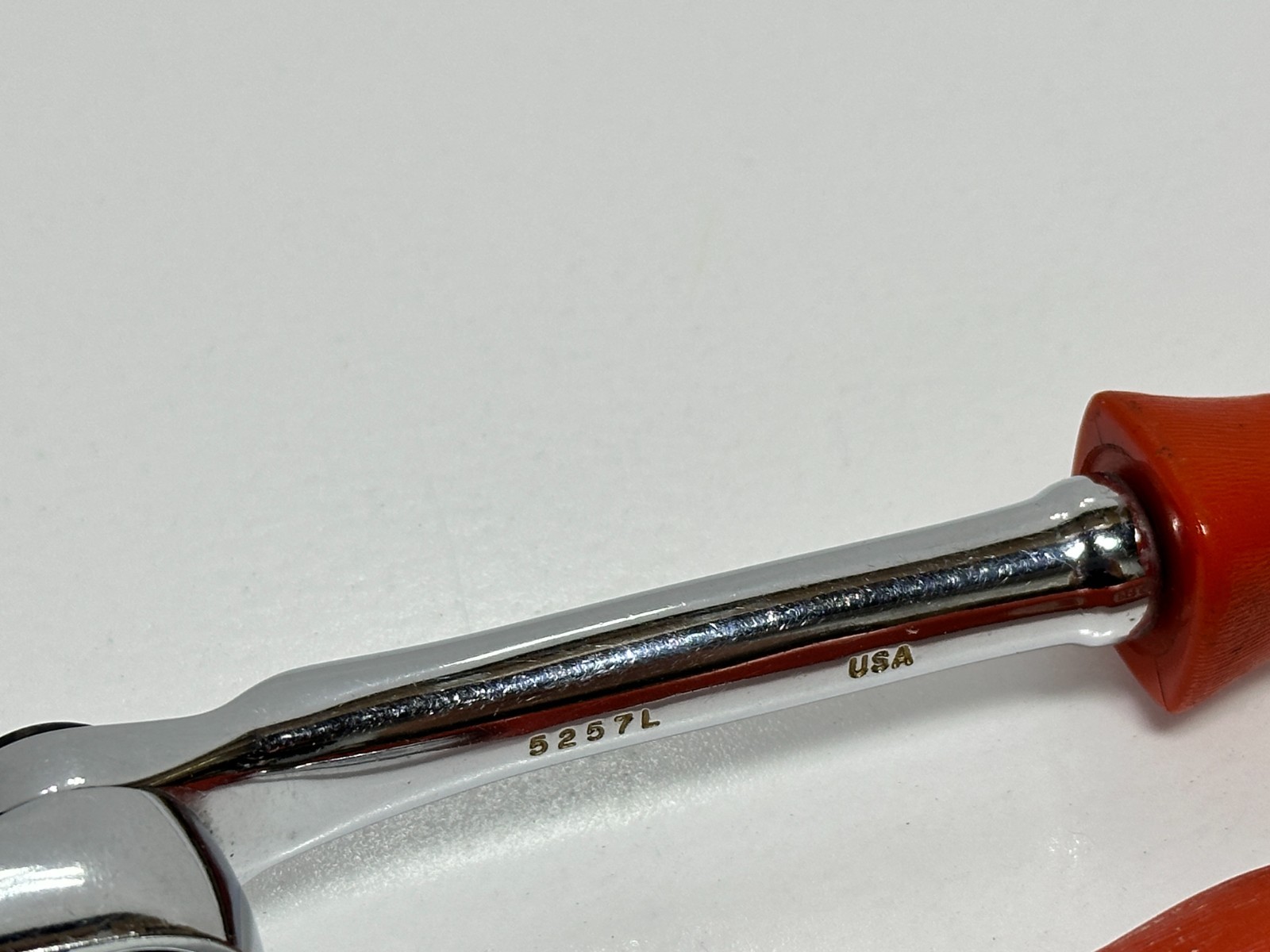 Proto USA Rare 2pc 5257L 3/8 Drive, 4757L 1/4 Drive Indexable Ratchet Red Handle