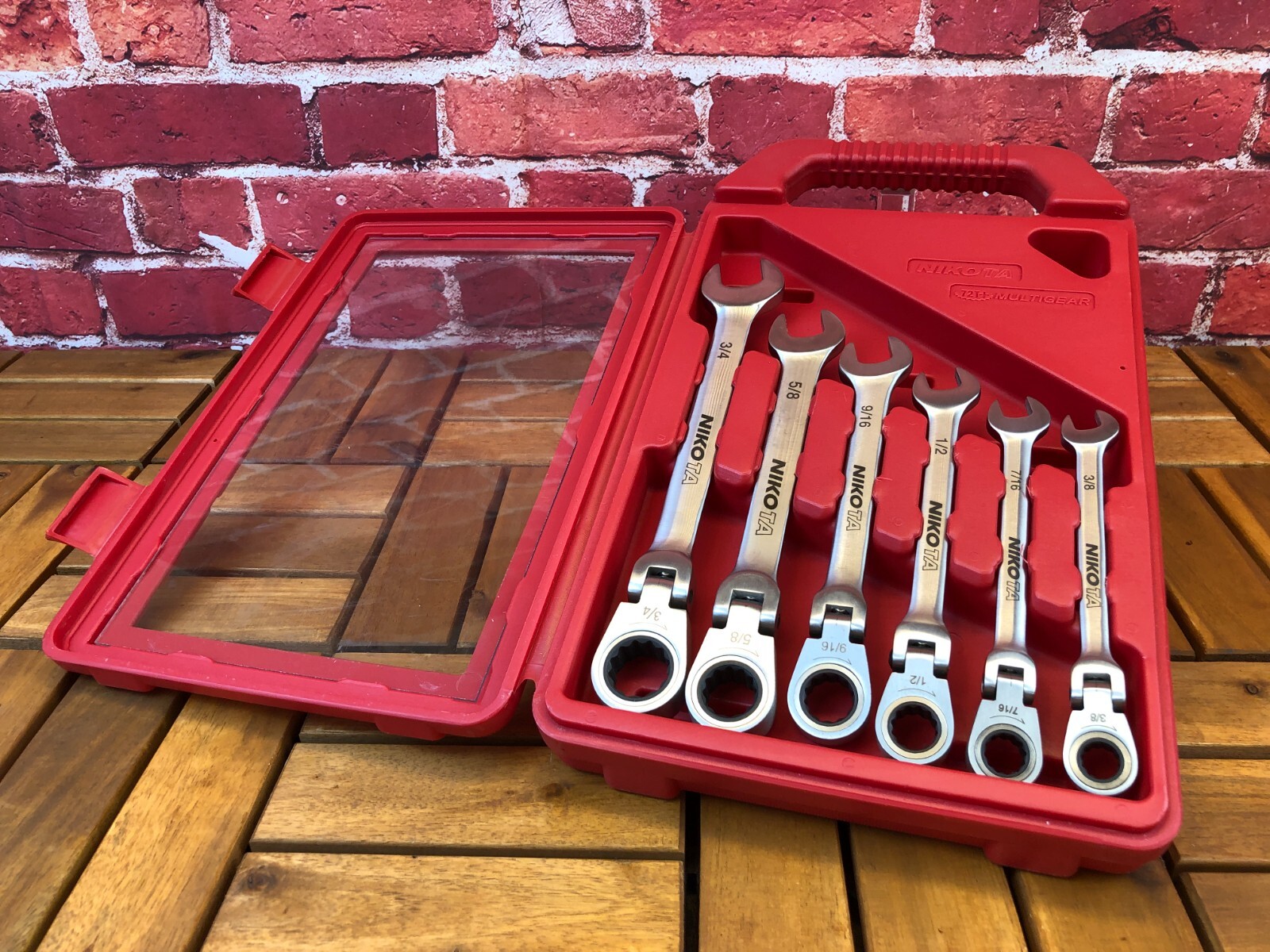 Brand-New NIKOTA 72T+ MULTIGEAR Multi-Position Head RATCHET WRENCH COMPLETE SET