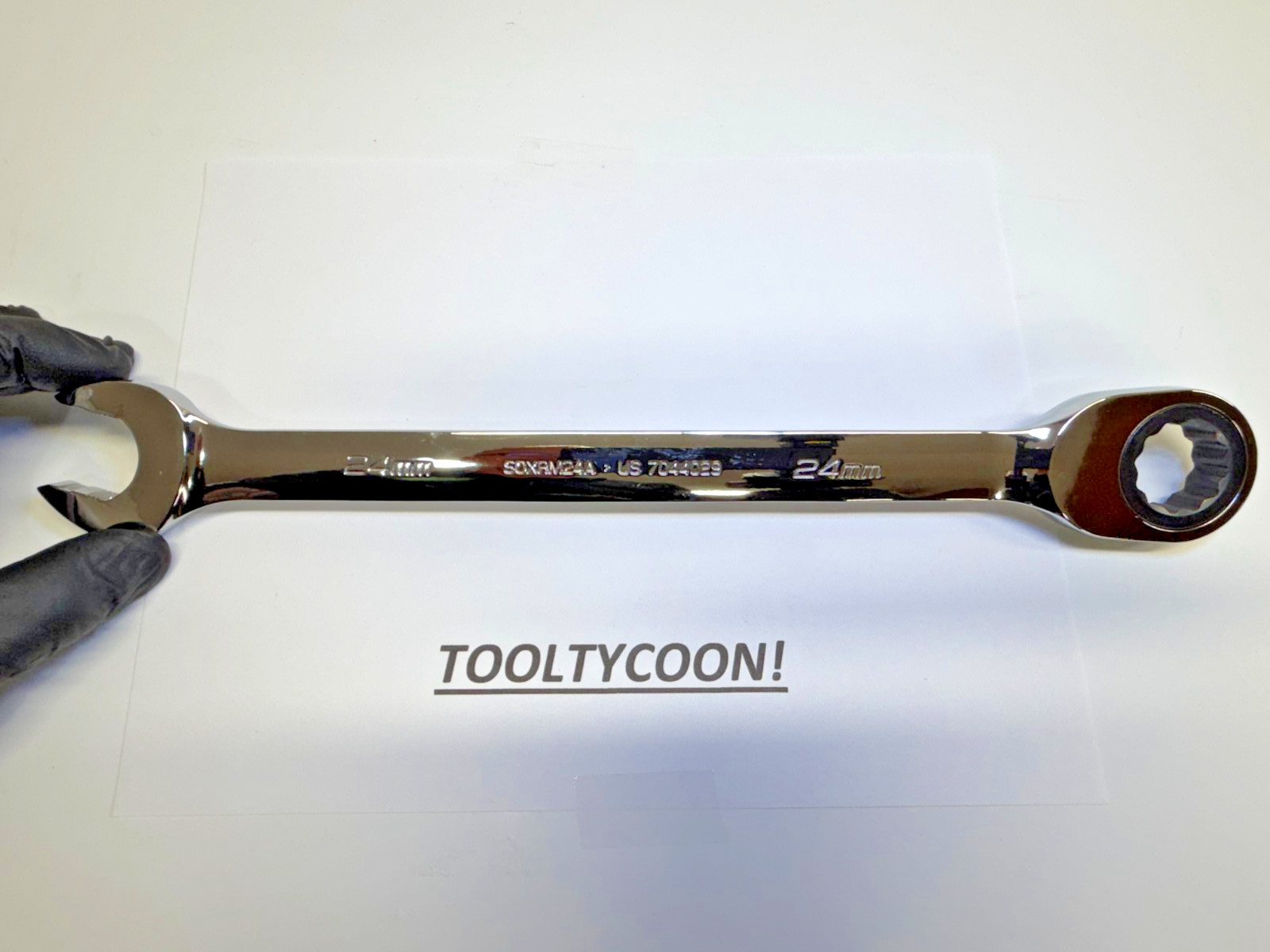Snap-on Tools NEW 24mm Metric 0° Non-Reversing Ratcheting Combo Wrench SOXRM24A
