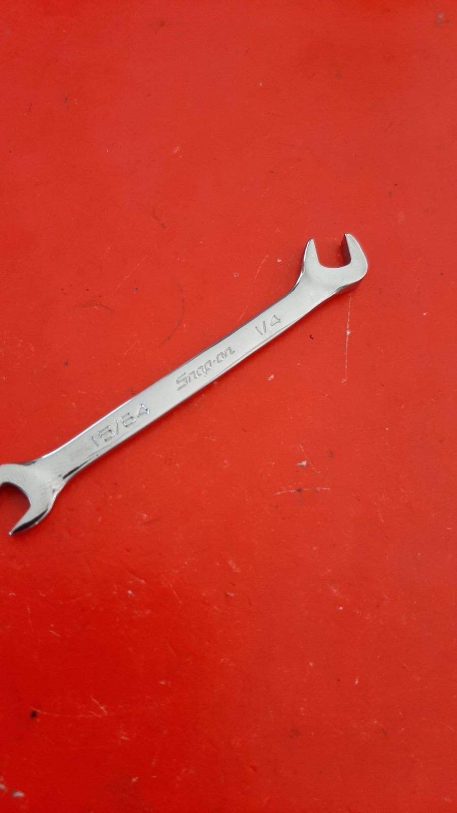 Snap-on DS1516A Offset Angle Open End 15/64 x 1/4″ Ignition Wrench ENGRAVED