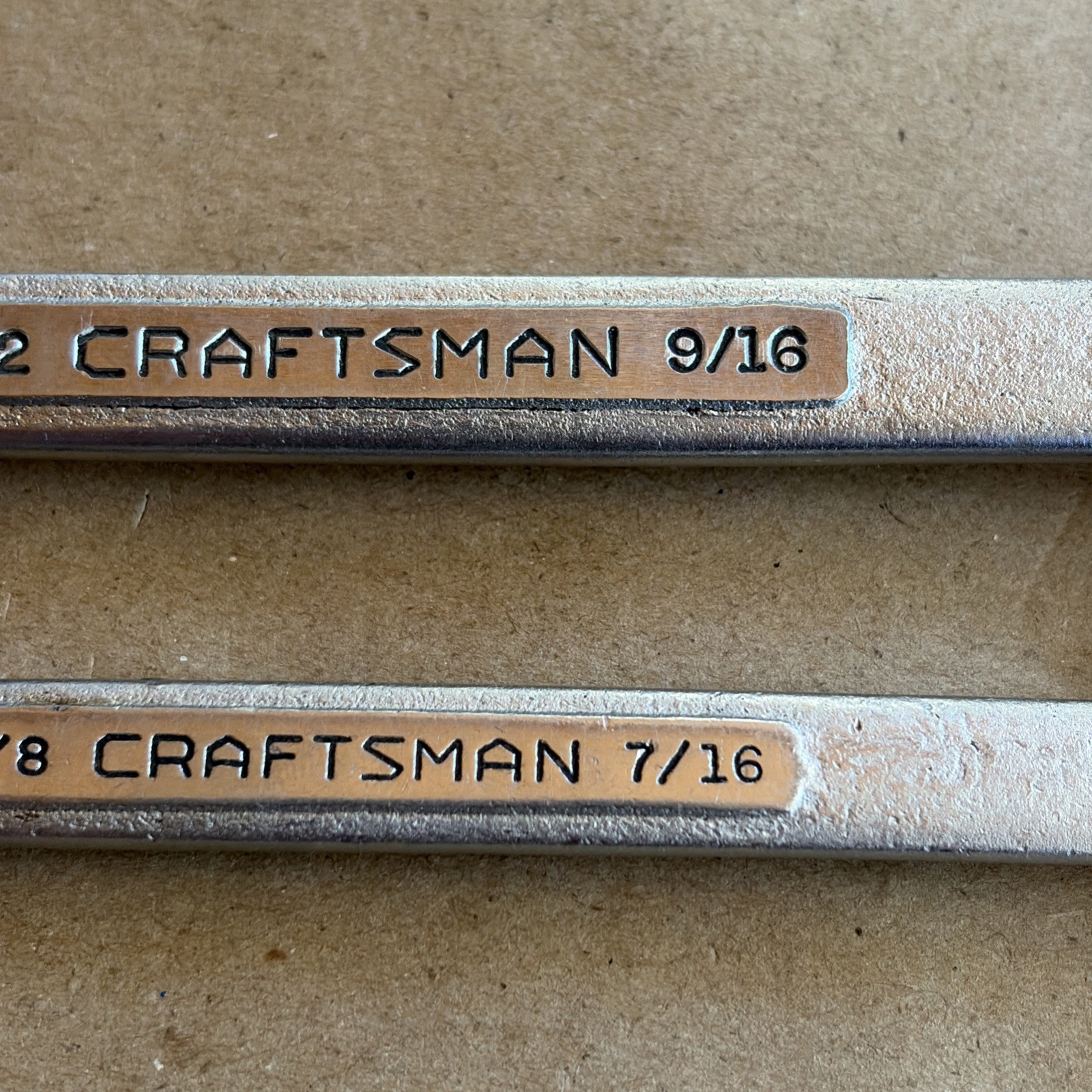 2 Vtg. Craftsman -V- Double End Flare Nut Line Wrench 3/8″ x 7/16″ 1/2″ x 9/16″