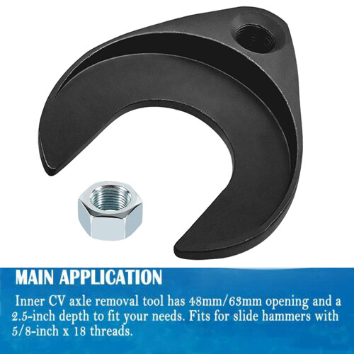 CV Axle Removal Tool 48mm with Nut, for Slide Hammers with 5/8-inch x 18 Threads
