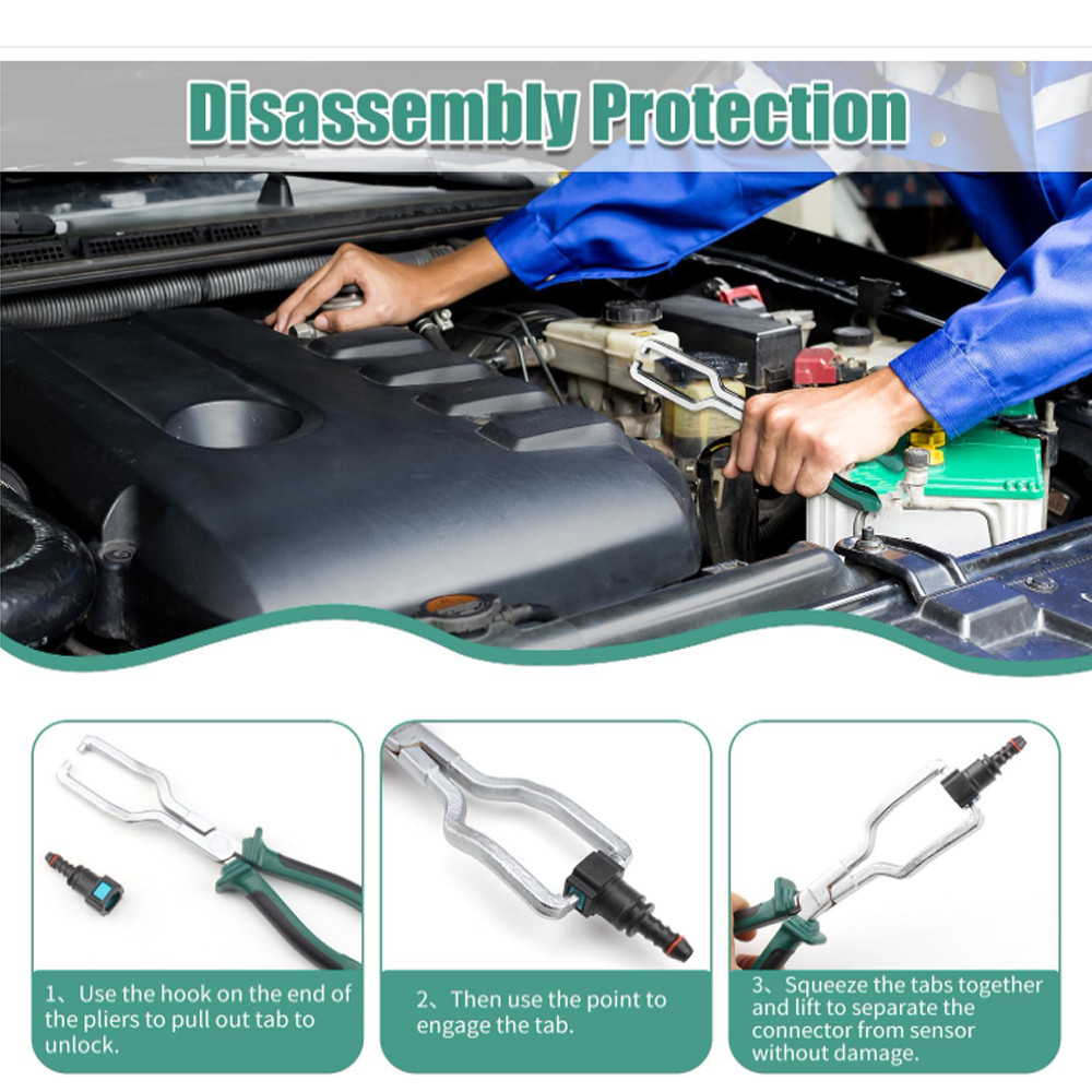 9Inch Fuel Line Plier Disconnect Tool Auto Electrical Connector Removal Tool