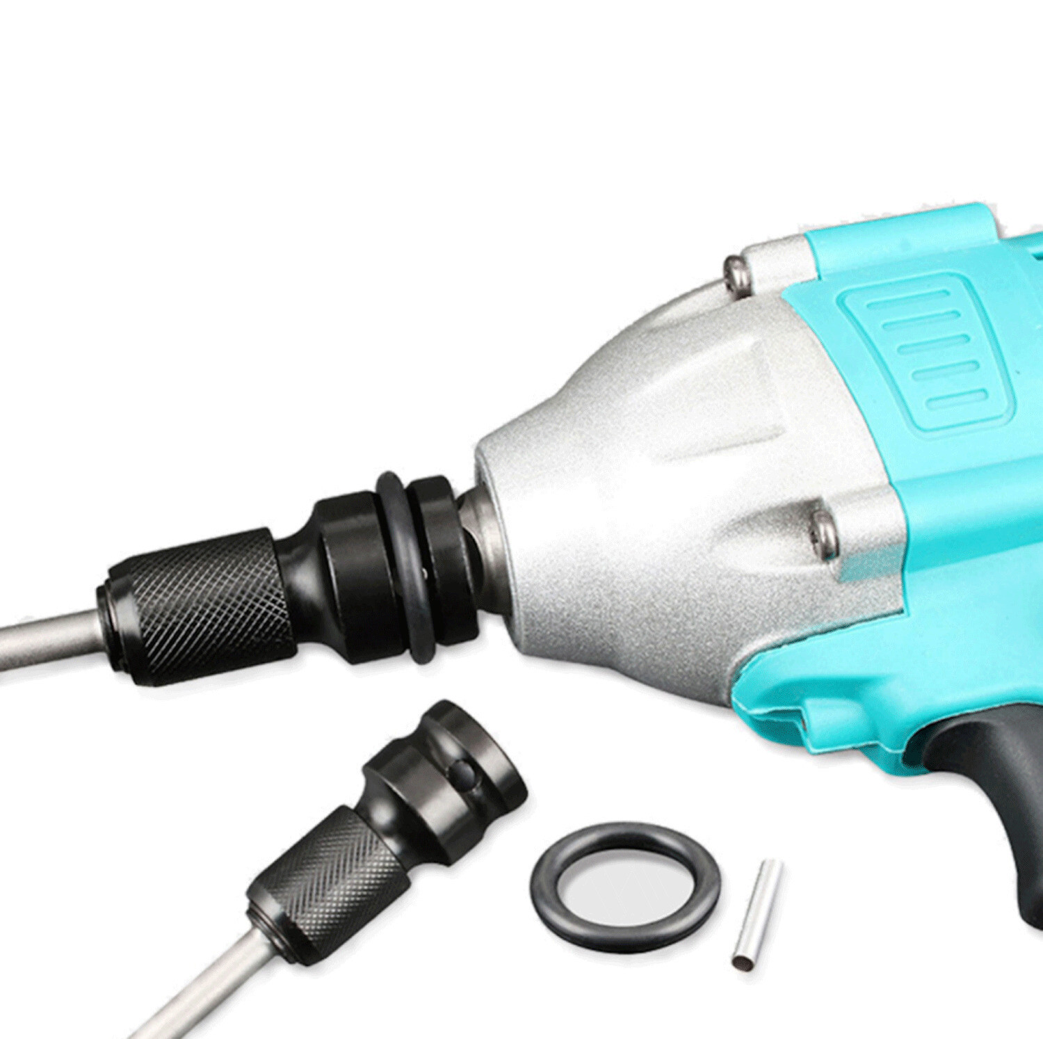 2Pcs Socket Adapter Drill Hex Shank Chuck Change Impact Driver Tool 1/2″ To 1/4″