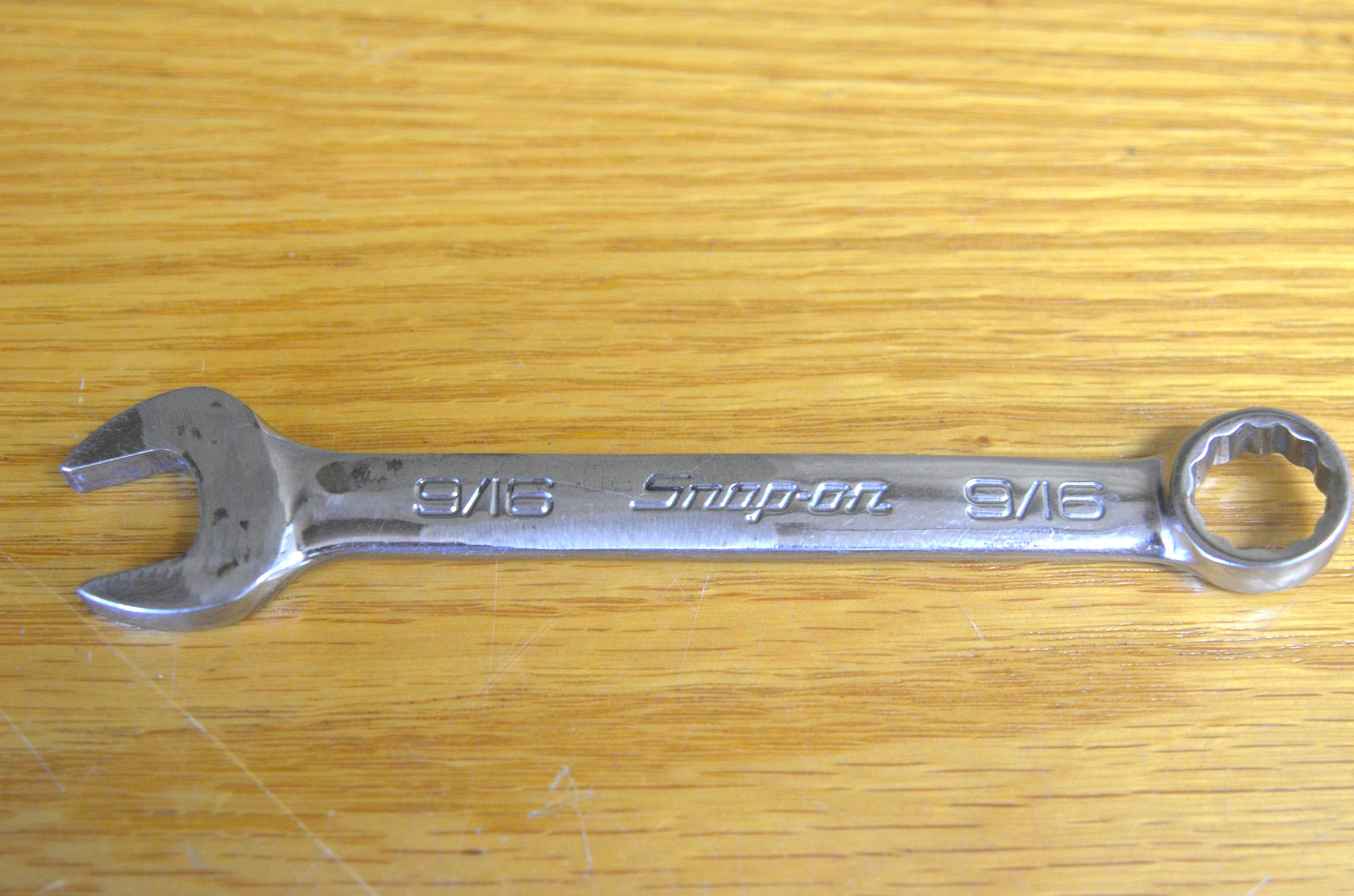 Snap On Combination 12 Point Chrome Wrench 9/16 OEX180B (1-C)