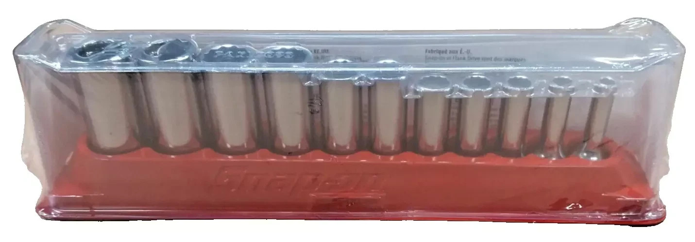 Snap-on 3/8″ drive 1/4″ to 7/8″ SAE 11-pc 12-point Deep Socket Set 211SFY NEW