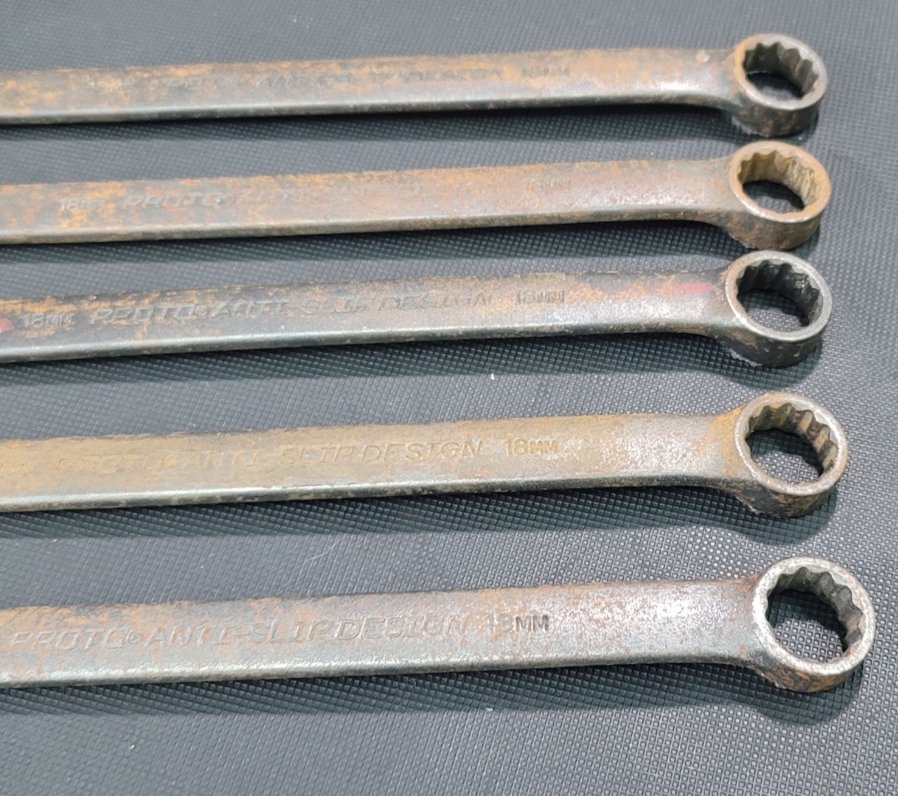 Lot of 5 Proto Professional 18mm Metric 12 Point Combination Wrench 1218MBASD