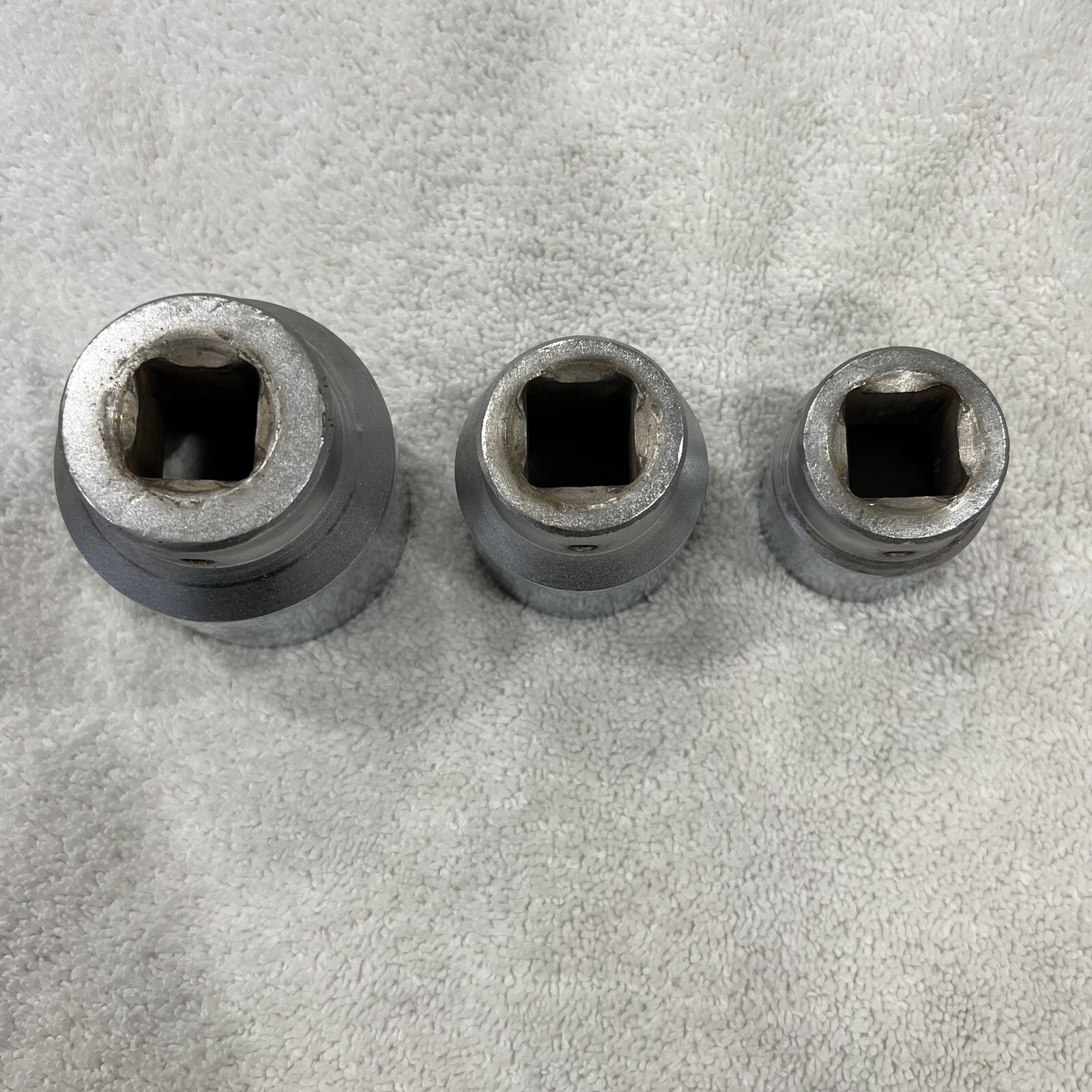 Vintage Set 3 New Britain Sockets 12 Point 3/4” Drive 1 7/8” , 1 7/16” , 1 3/16”