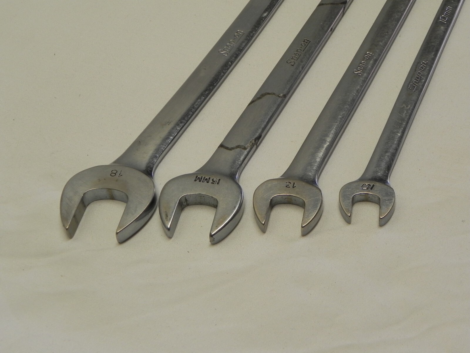 Snap-On 4 Piece 12 Pt Metric Flank Drive Combination Wrenches OEXM Series