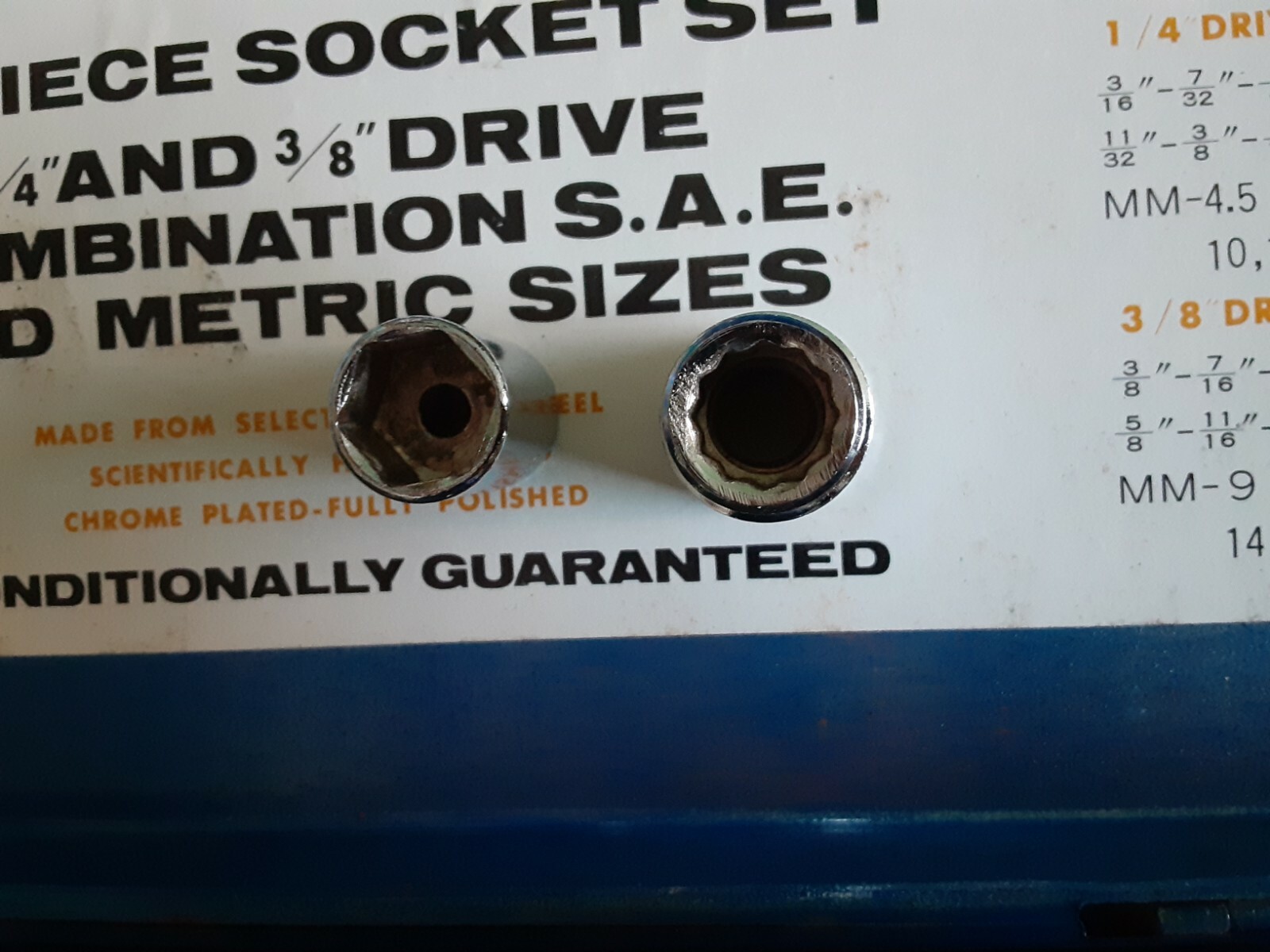 Vintage Continental 40 Piece Heavy Duty Socket Set 403 SWS