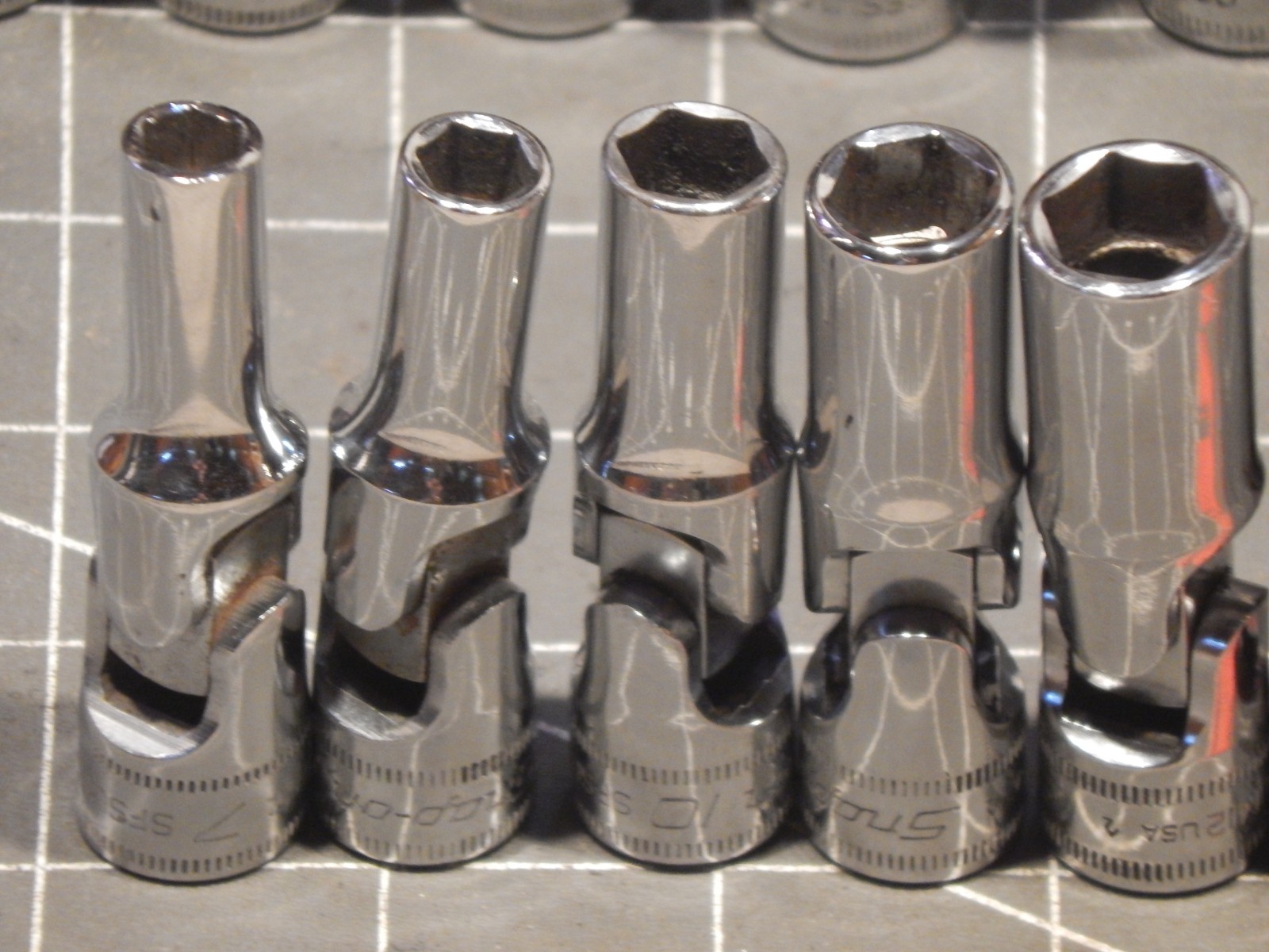 Snap On 15Pc Metric 3/8″ Drive Deep Universal Swivel Socket Set 7MM 24MM 6Pt Dr