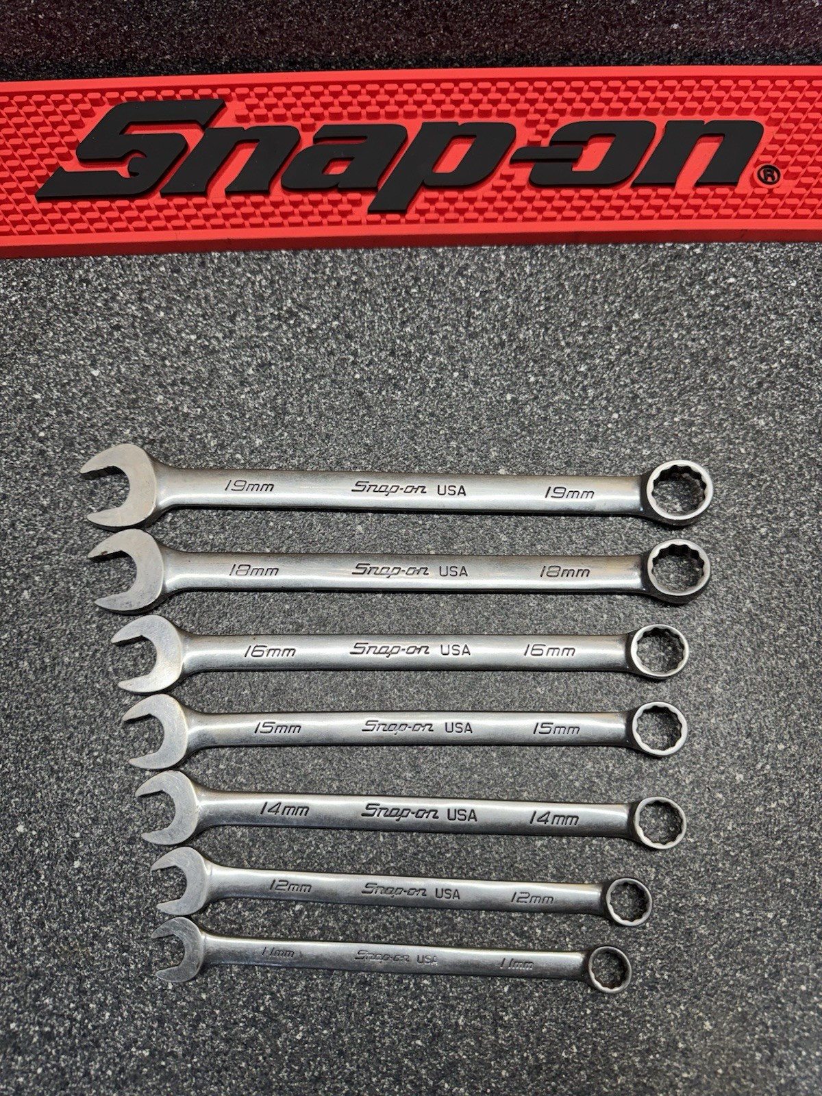 SNAP-ON SOEXM707 7-PC METRIC «FLANK DRIVE PLUS» COMBINATION WRENCH SET! READ