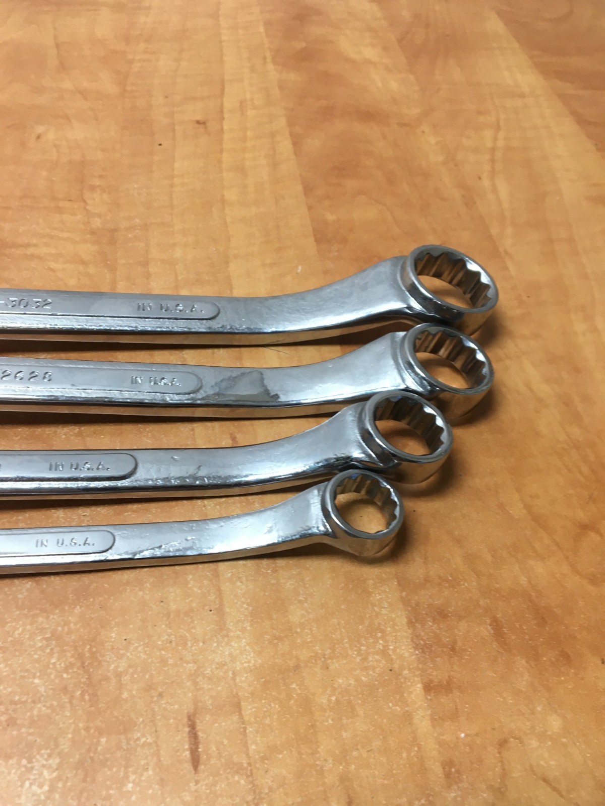 S-K USA 4 Piece SAE Offset Box End Wrench Set 9/16 To 1 In. B-1820 to B-3032
