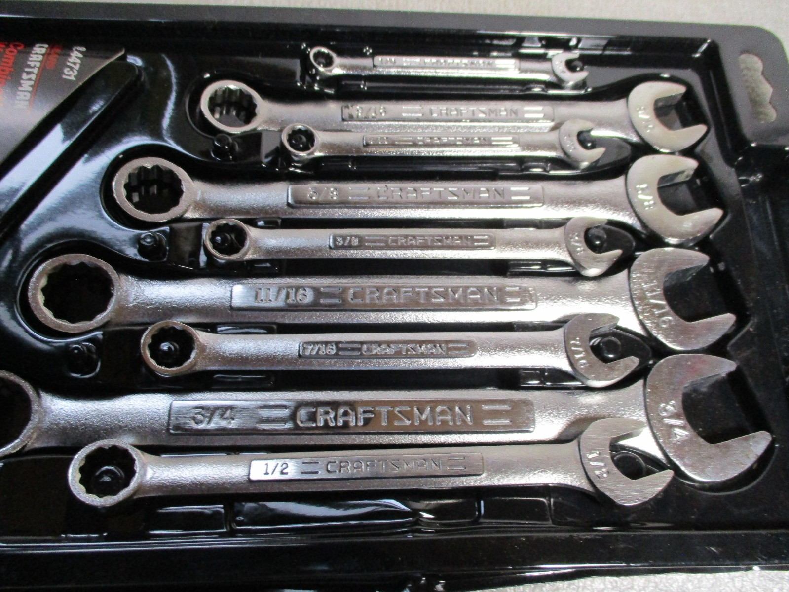 Sears Craftsman -VV- 9-pc SAE Combination Wrench Set 1/4″ – 3/4″ 9-44731 NOS