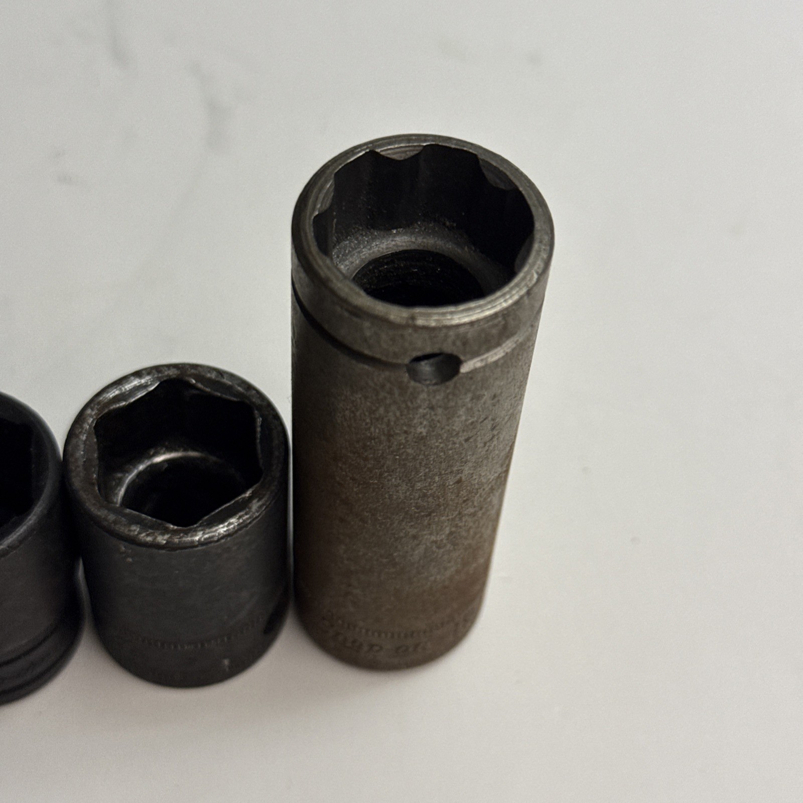 Vintage Snap on Tools Mixed Socket Lot 3/8 & 1/2 Drive 6 Point USA DTSM19