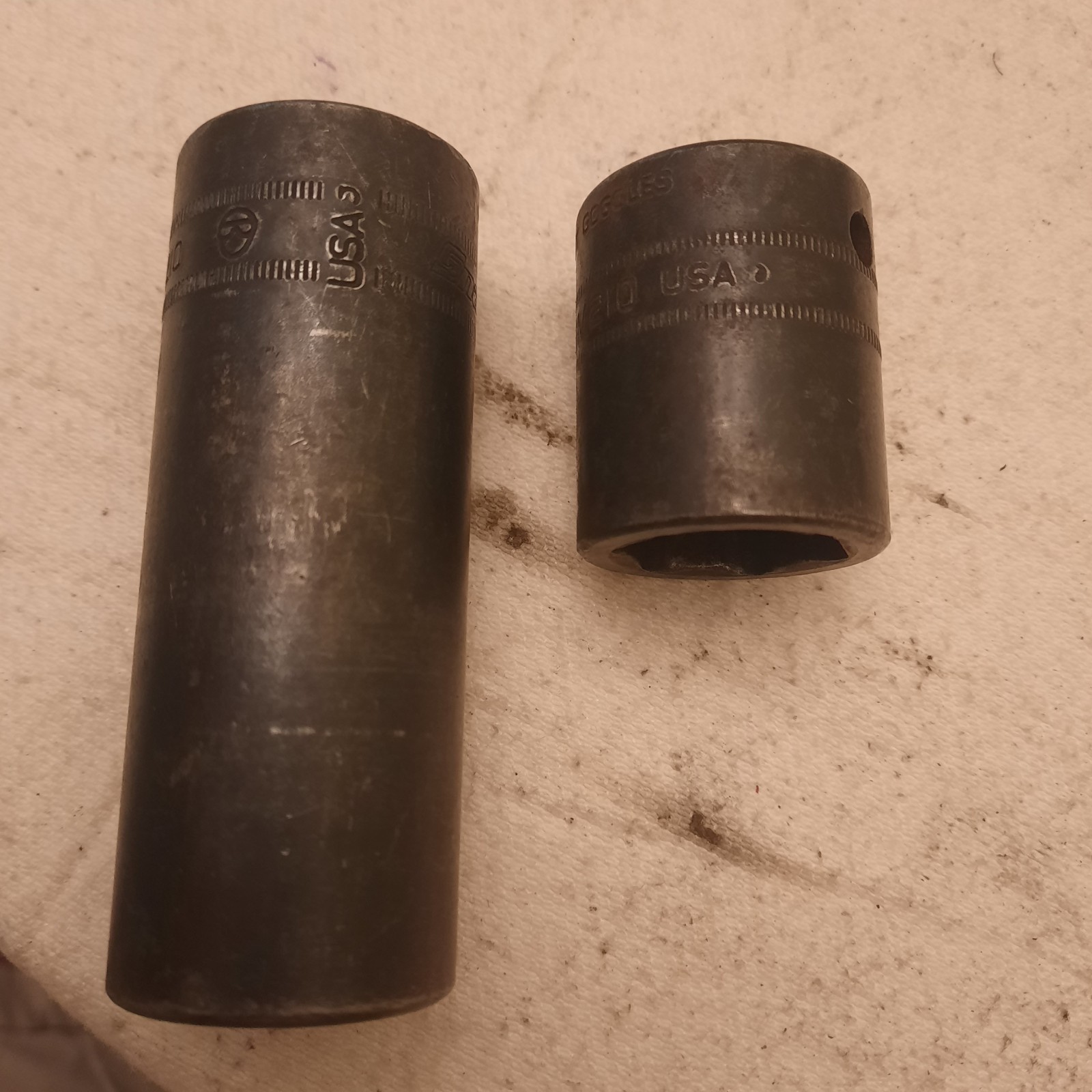 Snap-On 1/2 Drive Deep & Shallow 21mm Impact Sockets. USA. #SIMM210 & #IMM210.