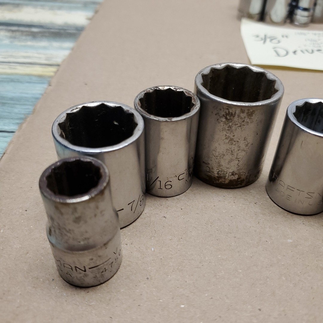 Mixed Lot of 14 Craftsman Blackhawk and SK sockets see pictures